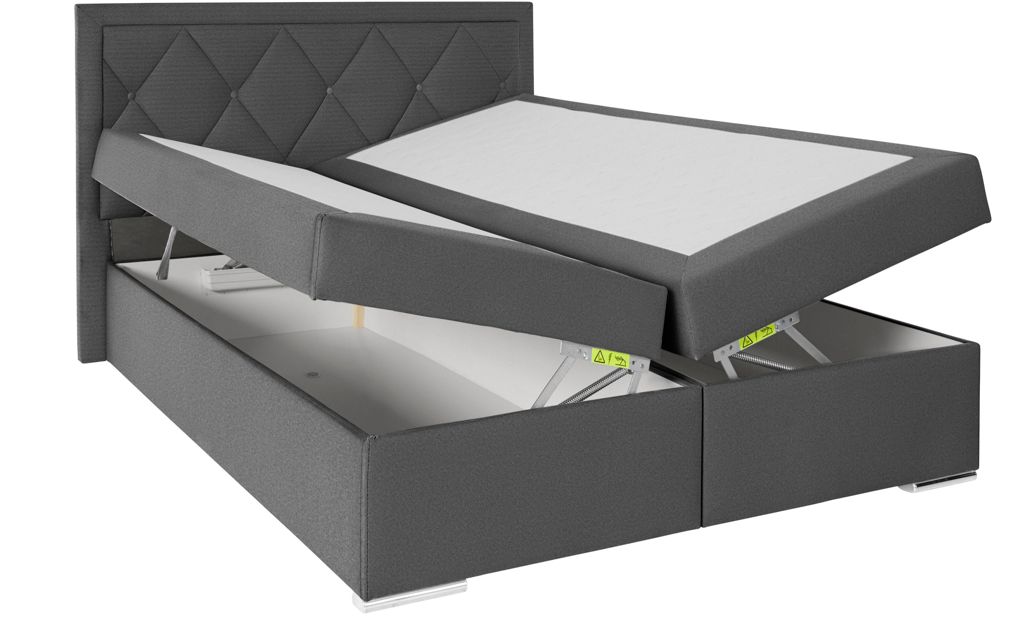 Leonique Boxspring Alfie, bestseller, optioneel met bedlade met capitonnage in het hoofdbord, h2, h3 en h4 ter keuze