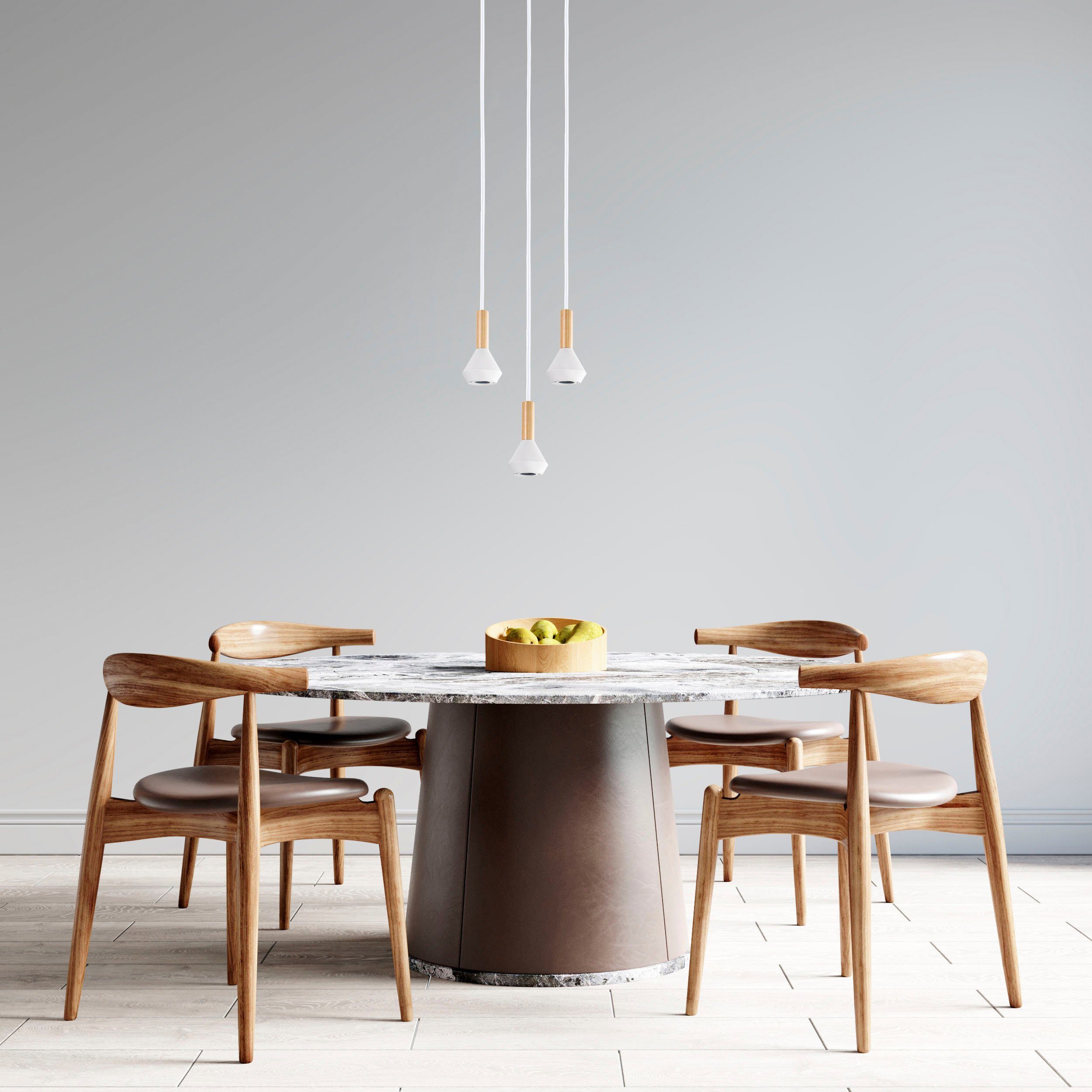 Paco Home Hanglamp Mora Woonkamer eetkamer klein modern hout metaal GU10 keukenlamp