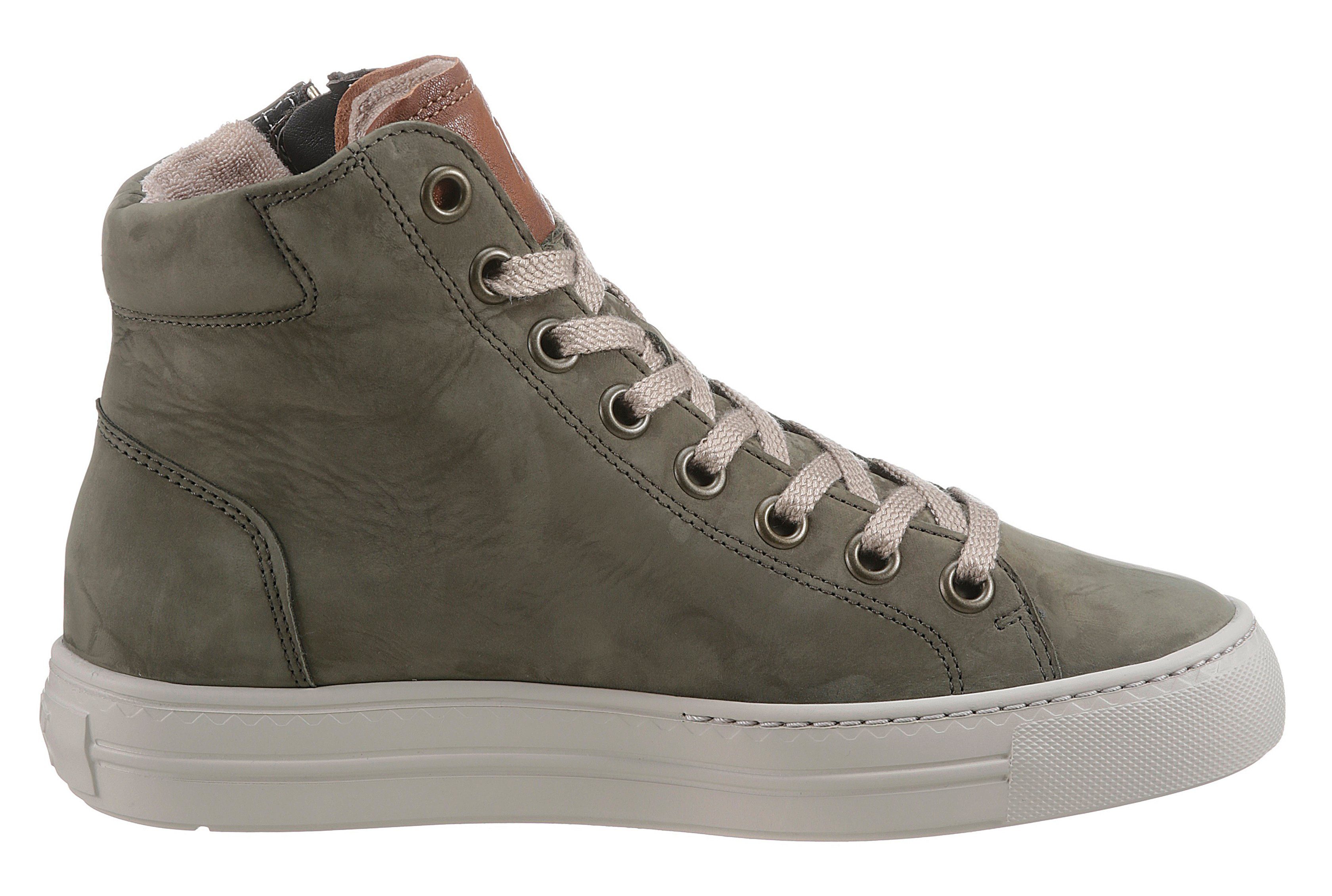 Paul Green Plateausneakers lace-up boots, high top sneaker with practical outer zipper