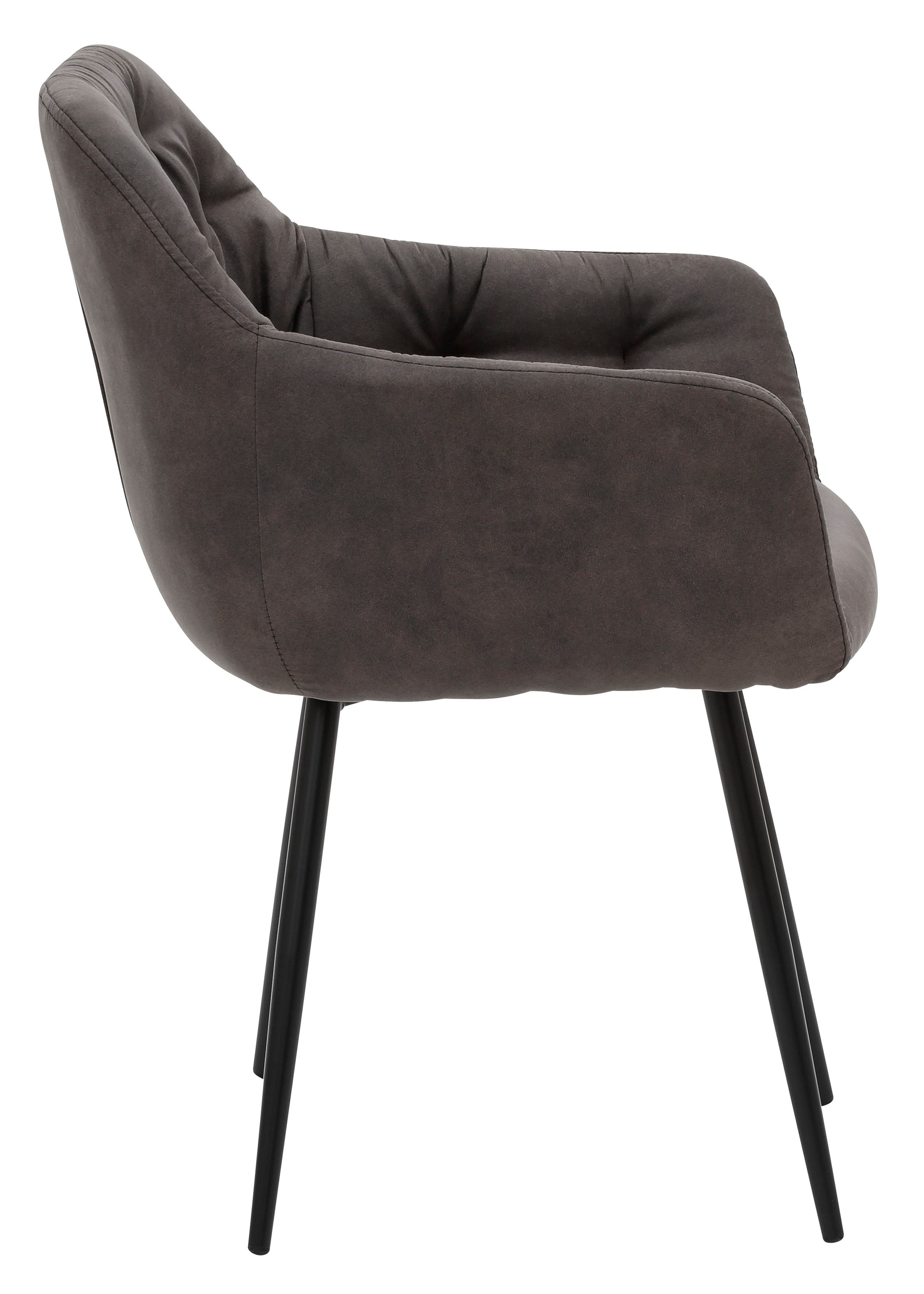 HELA Eetkamerstoel Kira schaalstoel Boho, bestseller Stoel met armleuningen fluweel of microvezel bekleding (set, 2 stuks)
