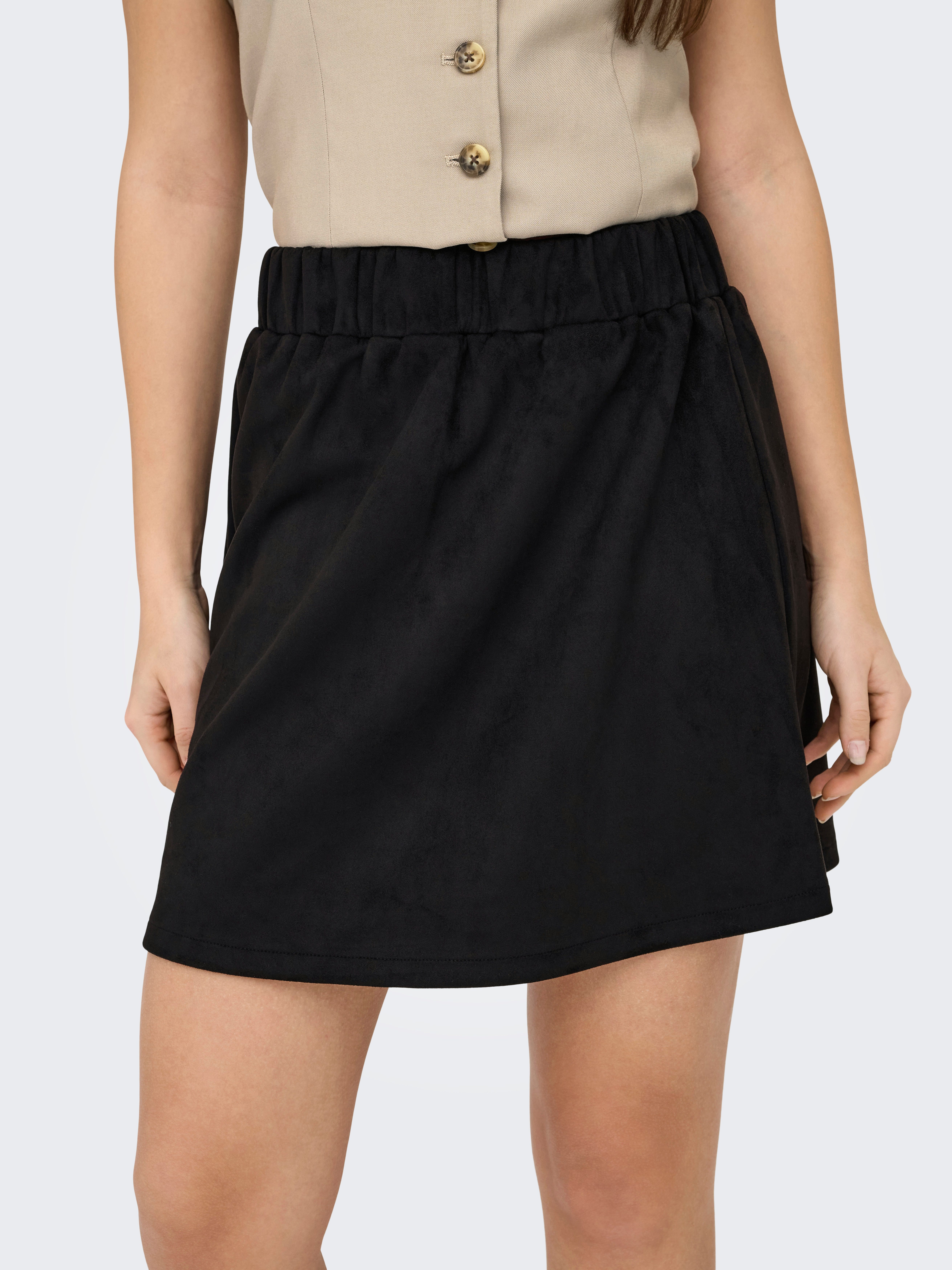 Only Minirok ONLRITA FAUX SUEDE SKATER SKIRT OTW ZL