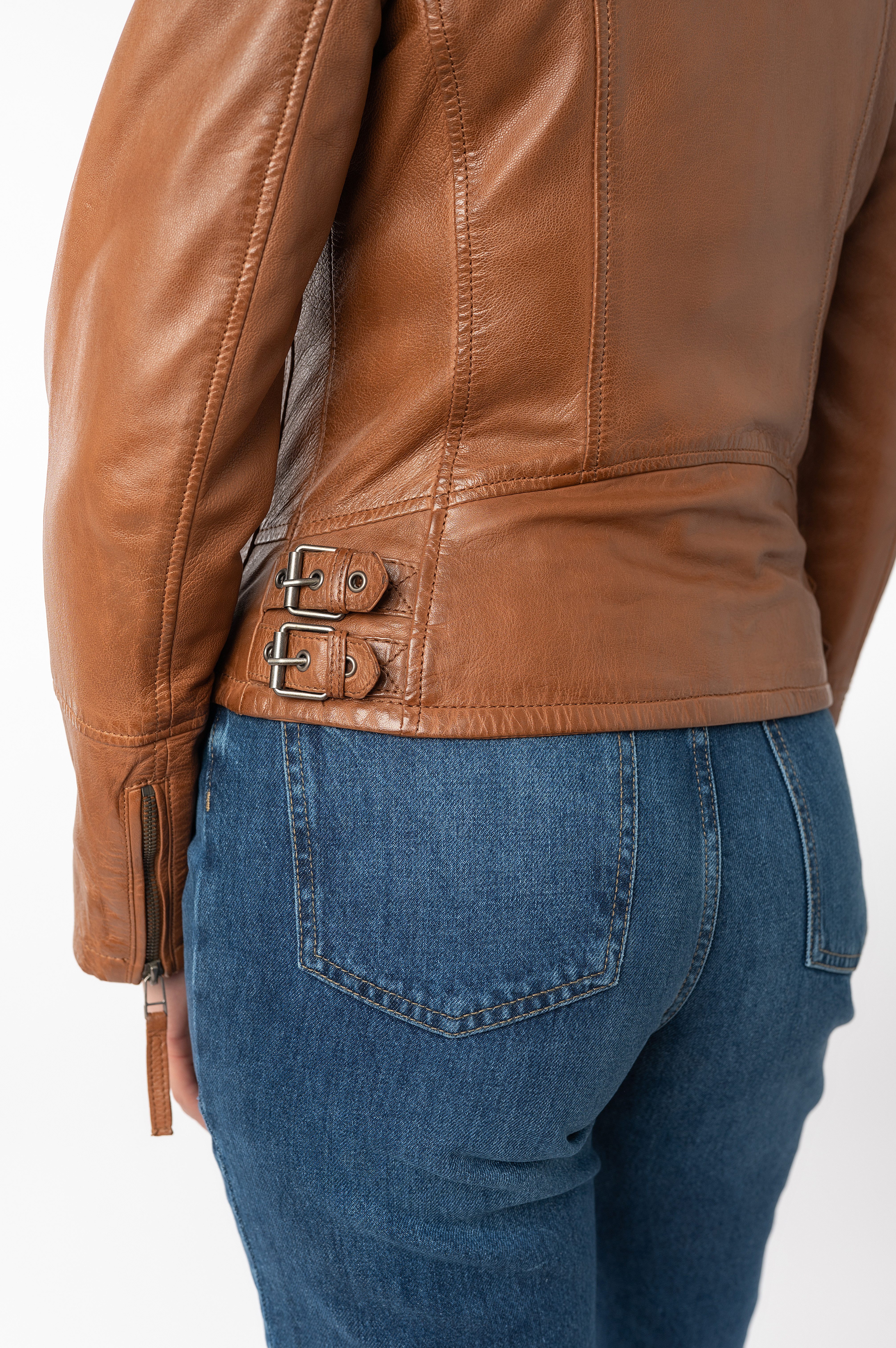 Mauritius Leren jack NOLA Two-in-one stijl - met een afneembare jerseycapuchon