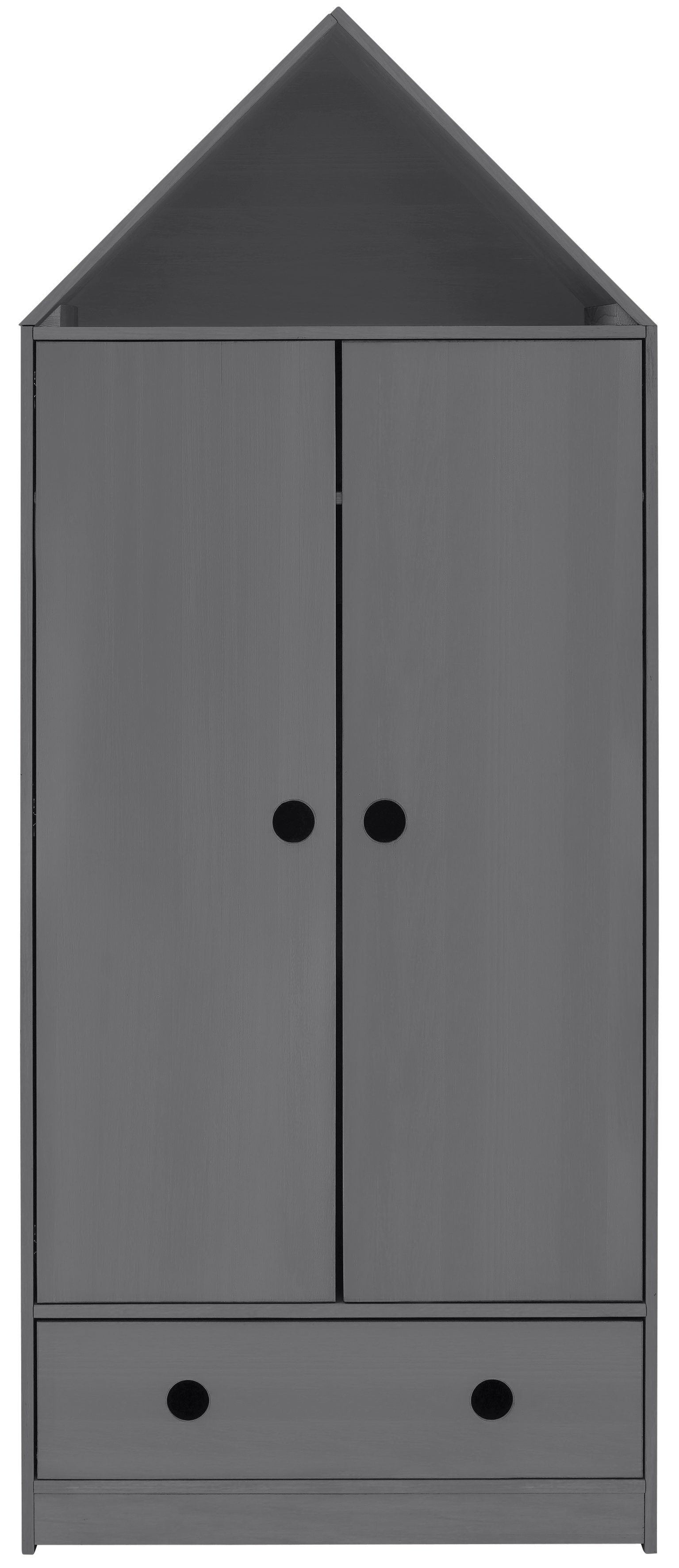 Lüttenhütt Kledingkast Alpi Grenenhout, met planken en garderobestang, hoogte 180 cm
