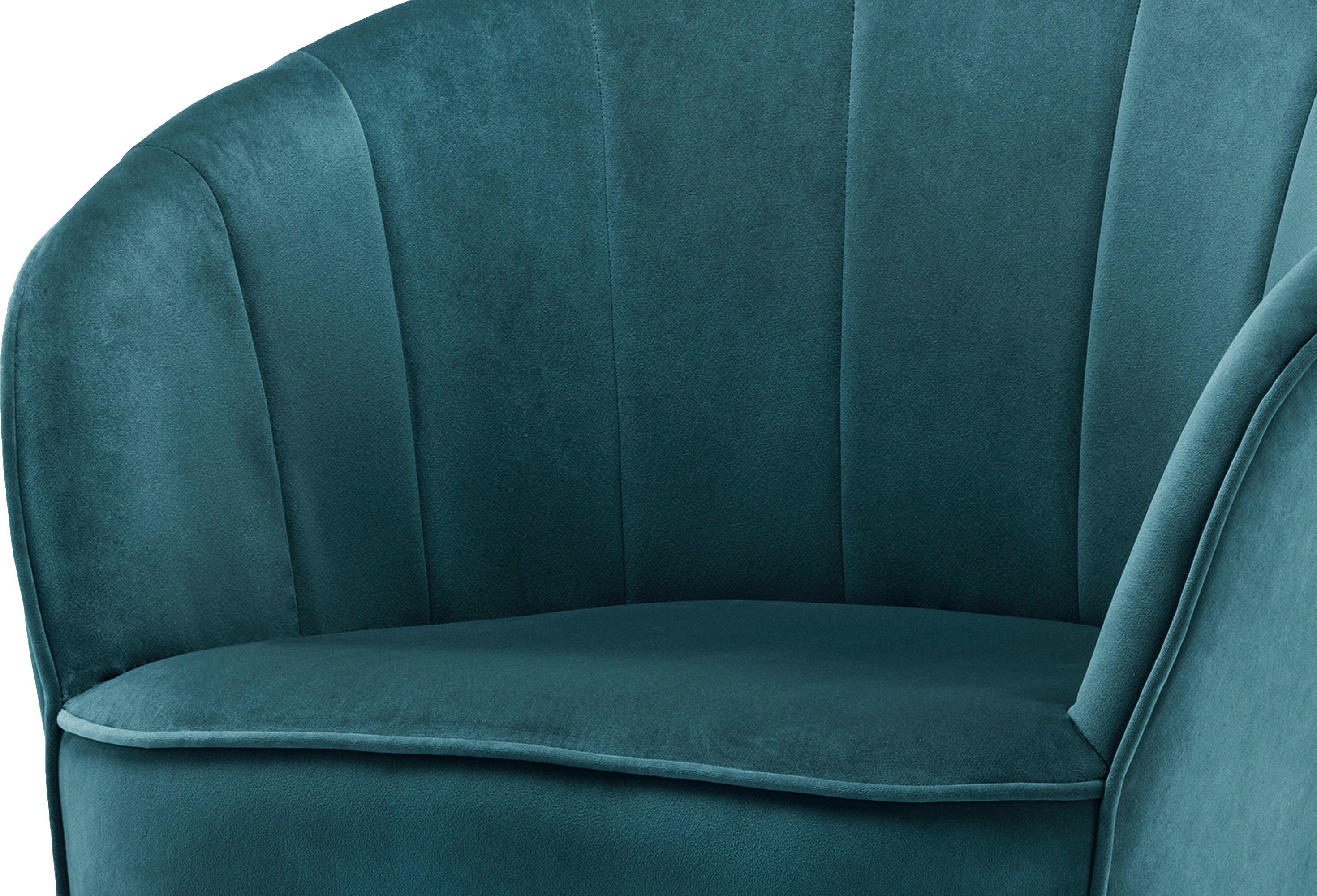 Kayoom Fauteuil Poola 100, comfortabele cocktailstoel, luxe fluwelen bekleding (1 stuk)