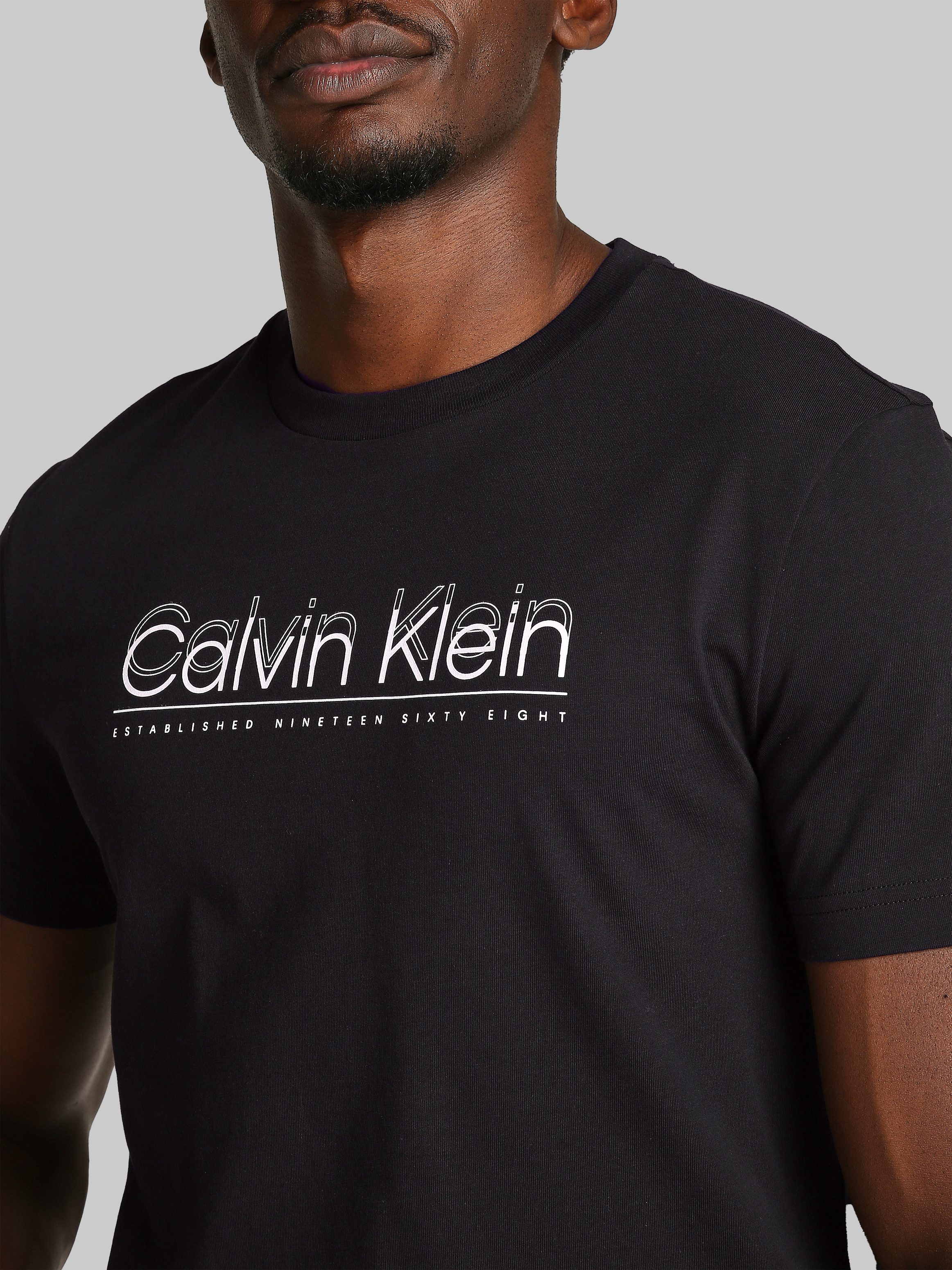 Calvin Klein T-shirt CP-DOUBLE LOGO T-SHIRT met groot logo-opschrift