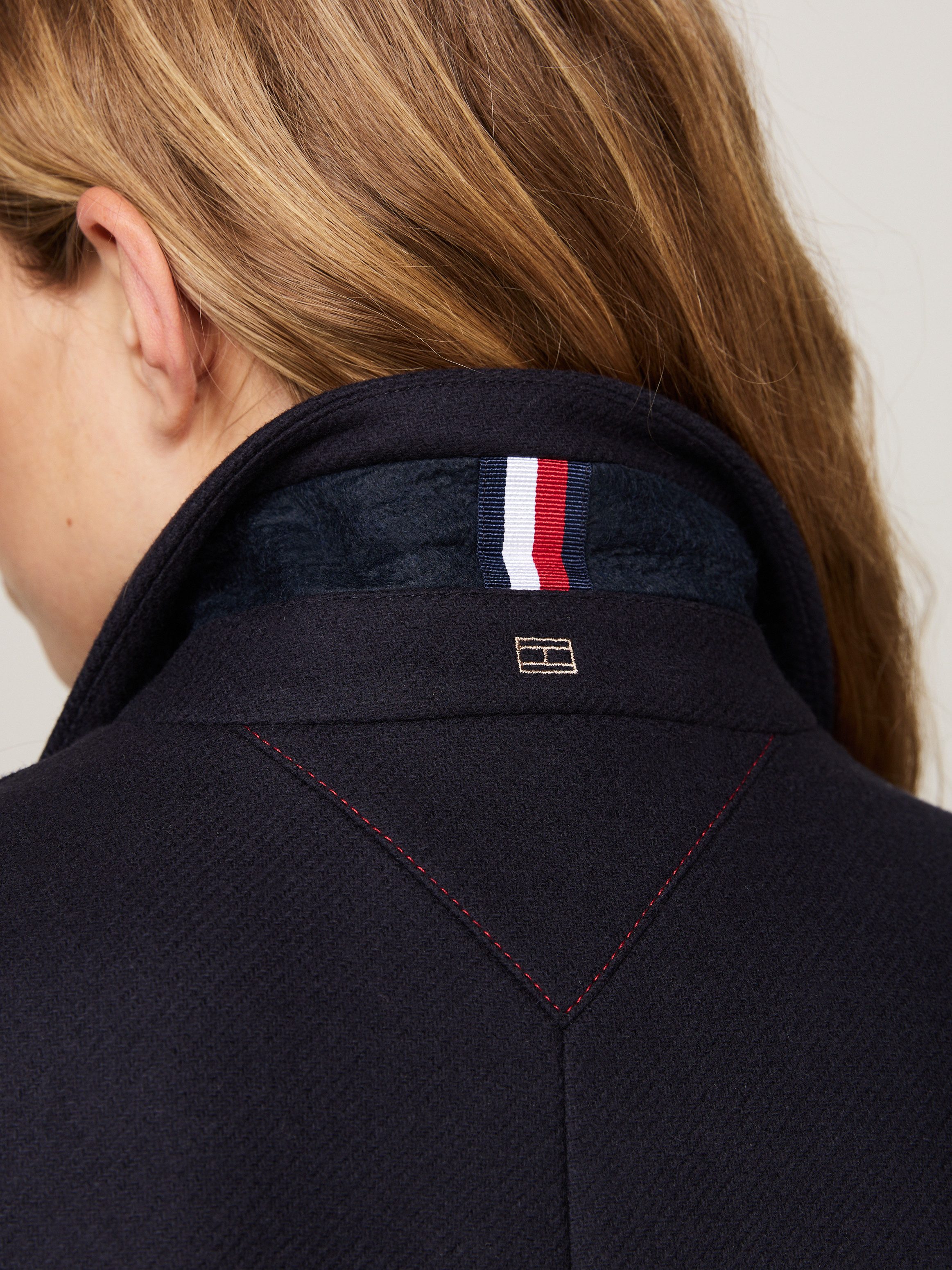 Tommy Hilfiger Lange jas met gestempeld logo