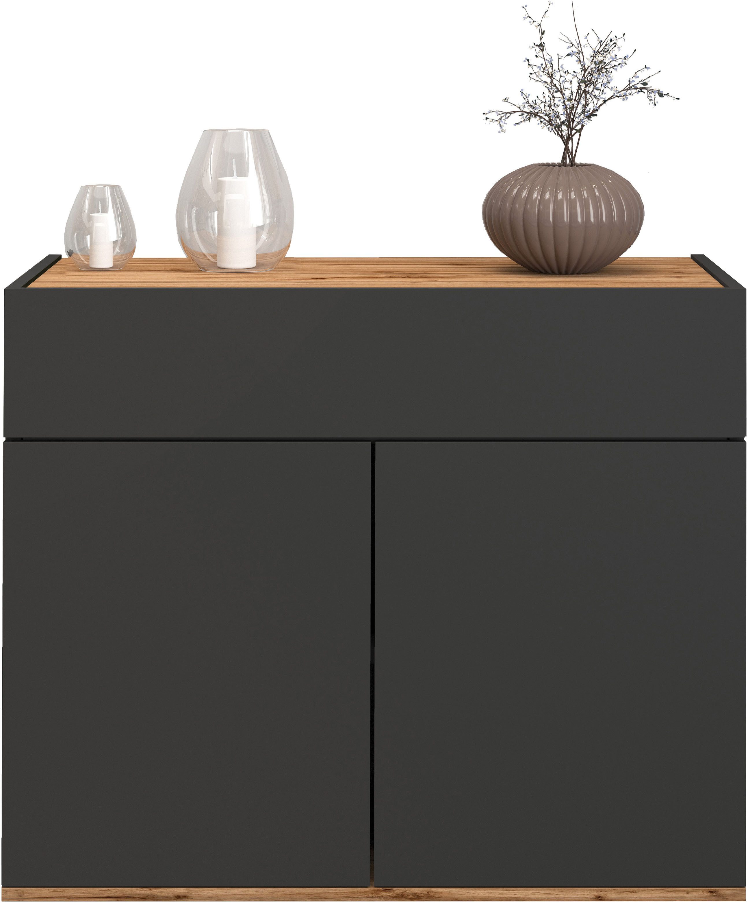 INOSIGN Dressoir Garda, Ladekast, Kast, Buffet 2 deuren, 1 lade, greeploos breedte 80,9 cm