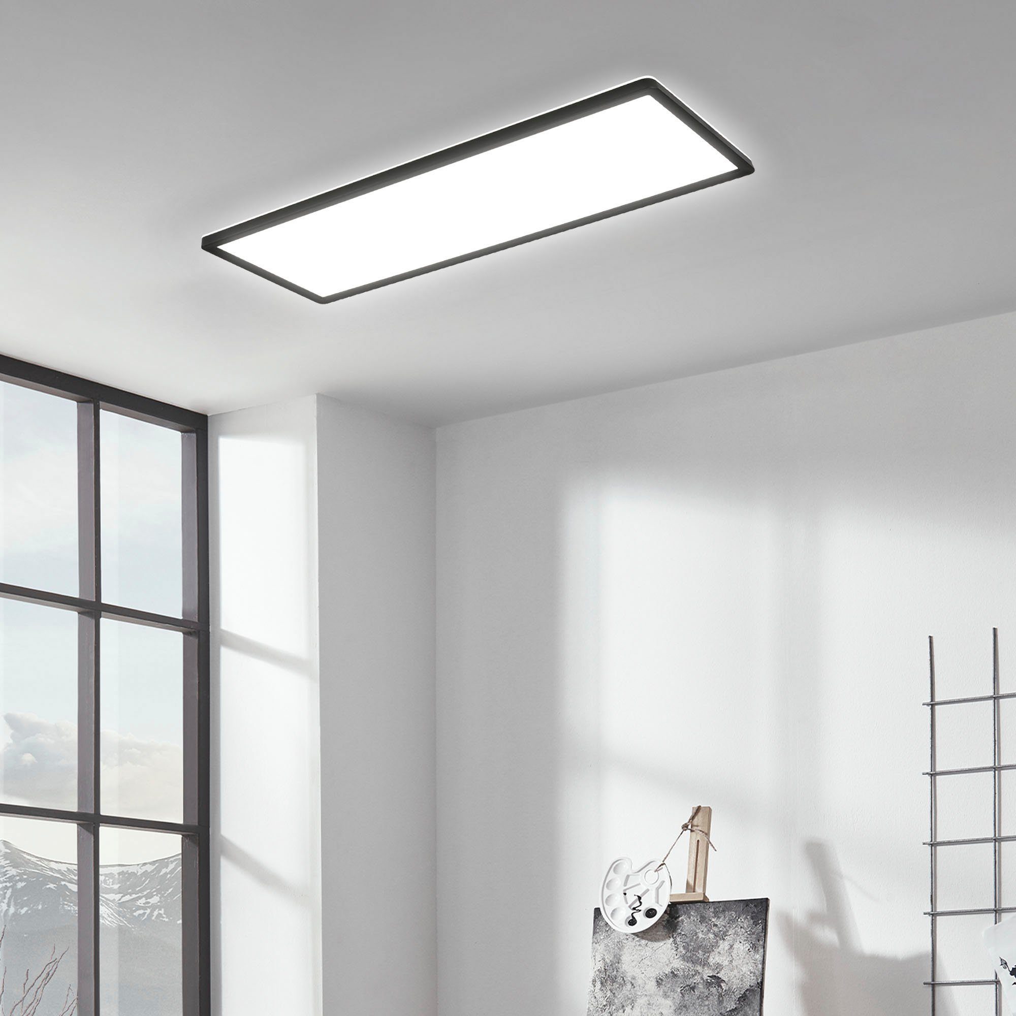Briloner Leuchten Led-paneel SLIM Plafondlamp, ultraflauw, backlight effect, woonkamer, slaapkamer