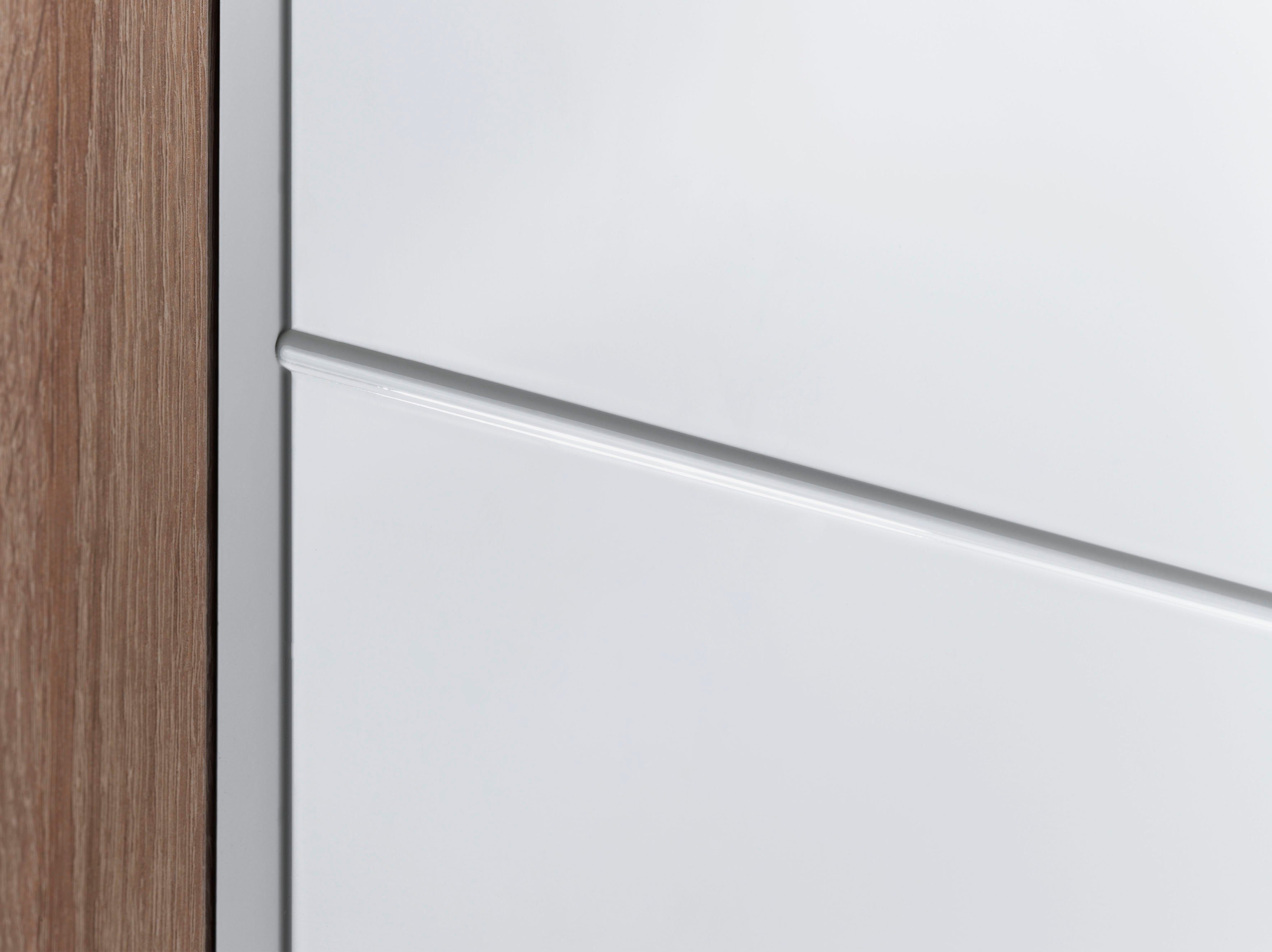 byLIVING Hoge kast Nebraska Breedte 50 cm, badkamerkast met metalen handgrepen, veel bergruimte