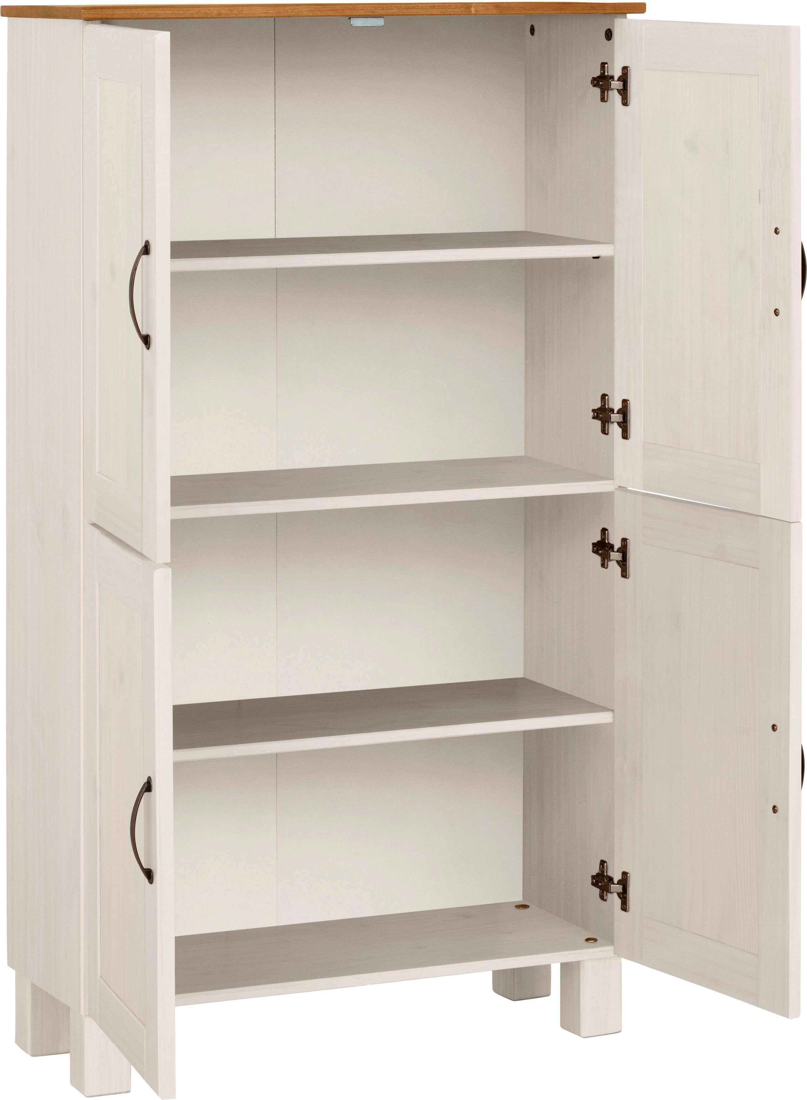 Home affaire Halfhoge kast Rodby Massief, FSC®-gecertificeerd hout, breedte 75 cm, hoogte 130 cm