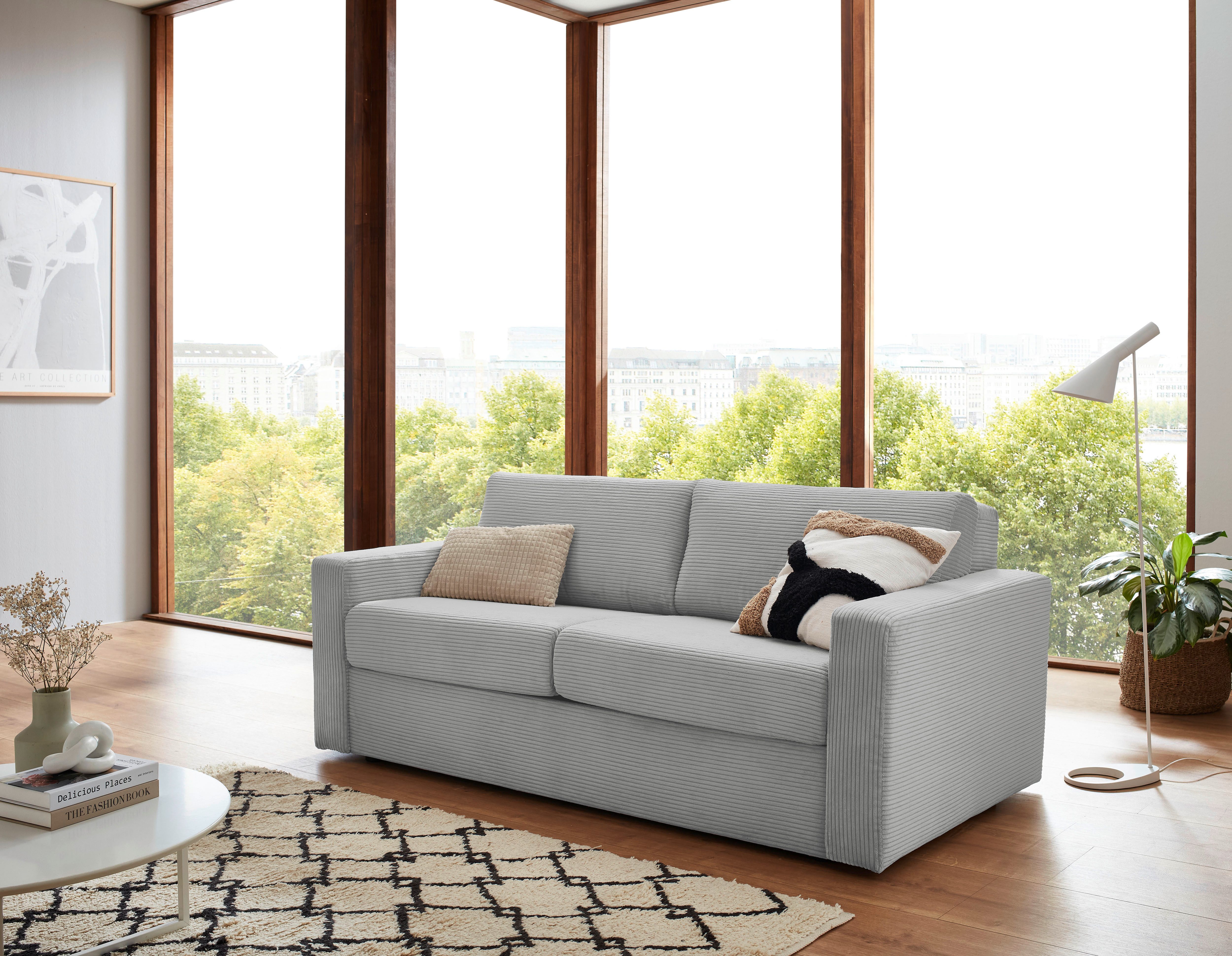 ATLANTIC home collection Slaapbank Rolando geschikt als volwaardig bed inclusief hoogwaardig matras