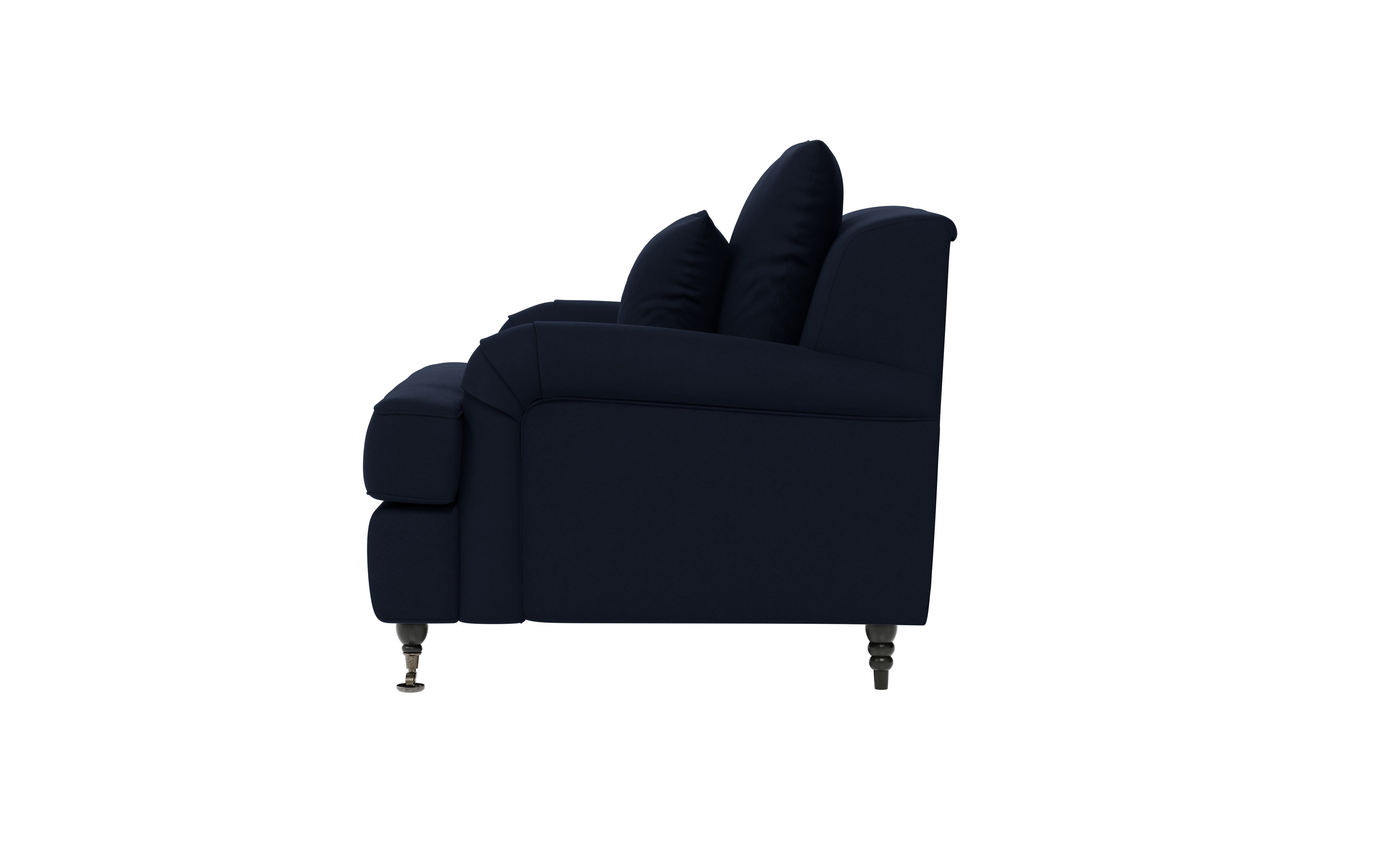 Guido Maria Kretschmer Home&Living Fauteuil NORIN twee soorten poten: voor - wieltjes, aan de achterkant - houten poten