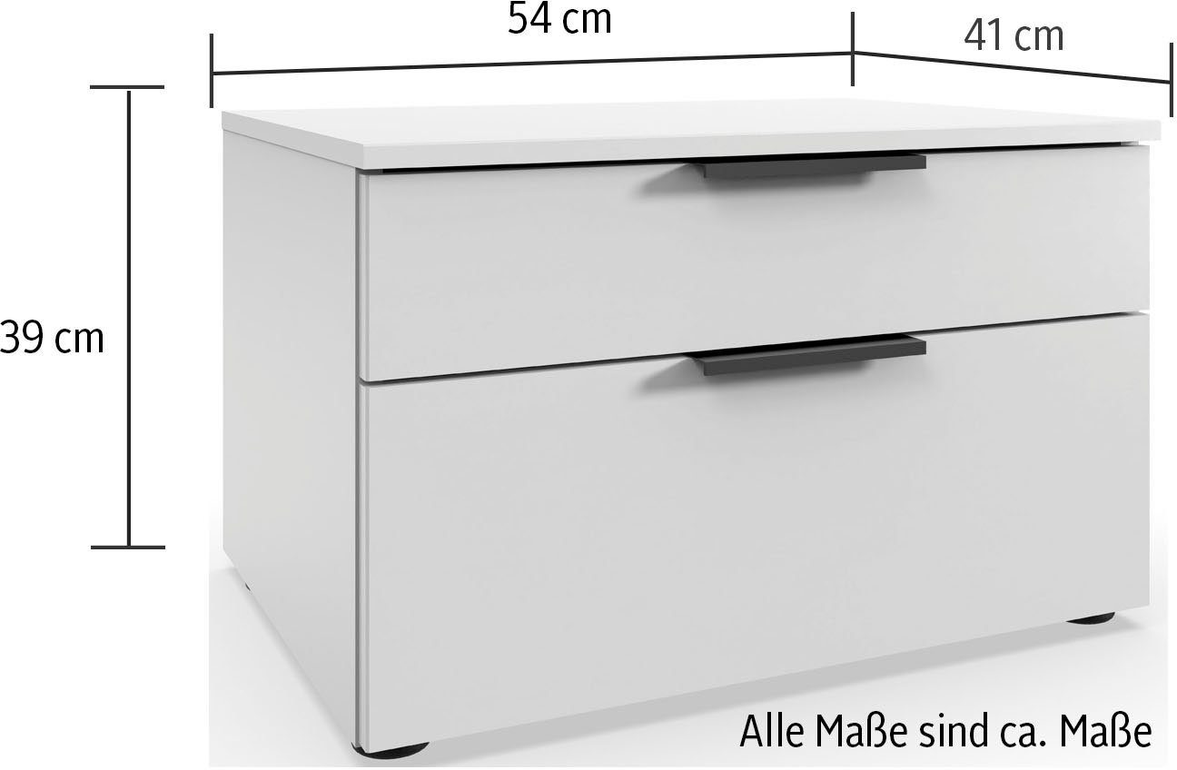 Wimex Nachtkastje Level by fresh to go 2 lades met soft-close functie, 54 cm breed, 39 cm hoog