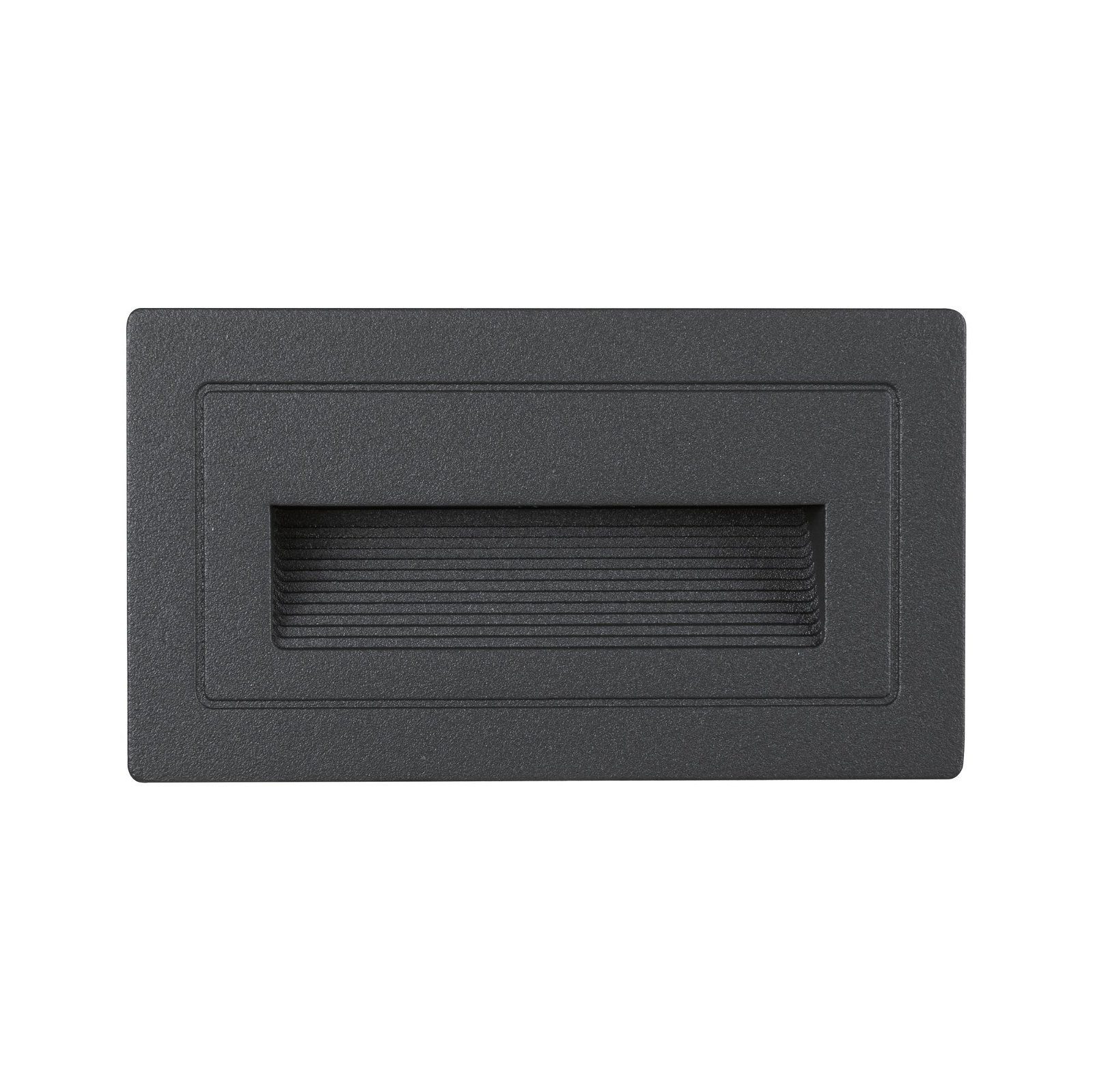 Paulmann Led-wandlamp voor buiten LongIP44 vierkant 103x58mm 3000K 4W 30lm 230V Zwart Aluminium (1 stuk)