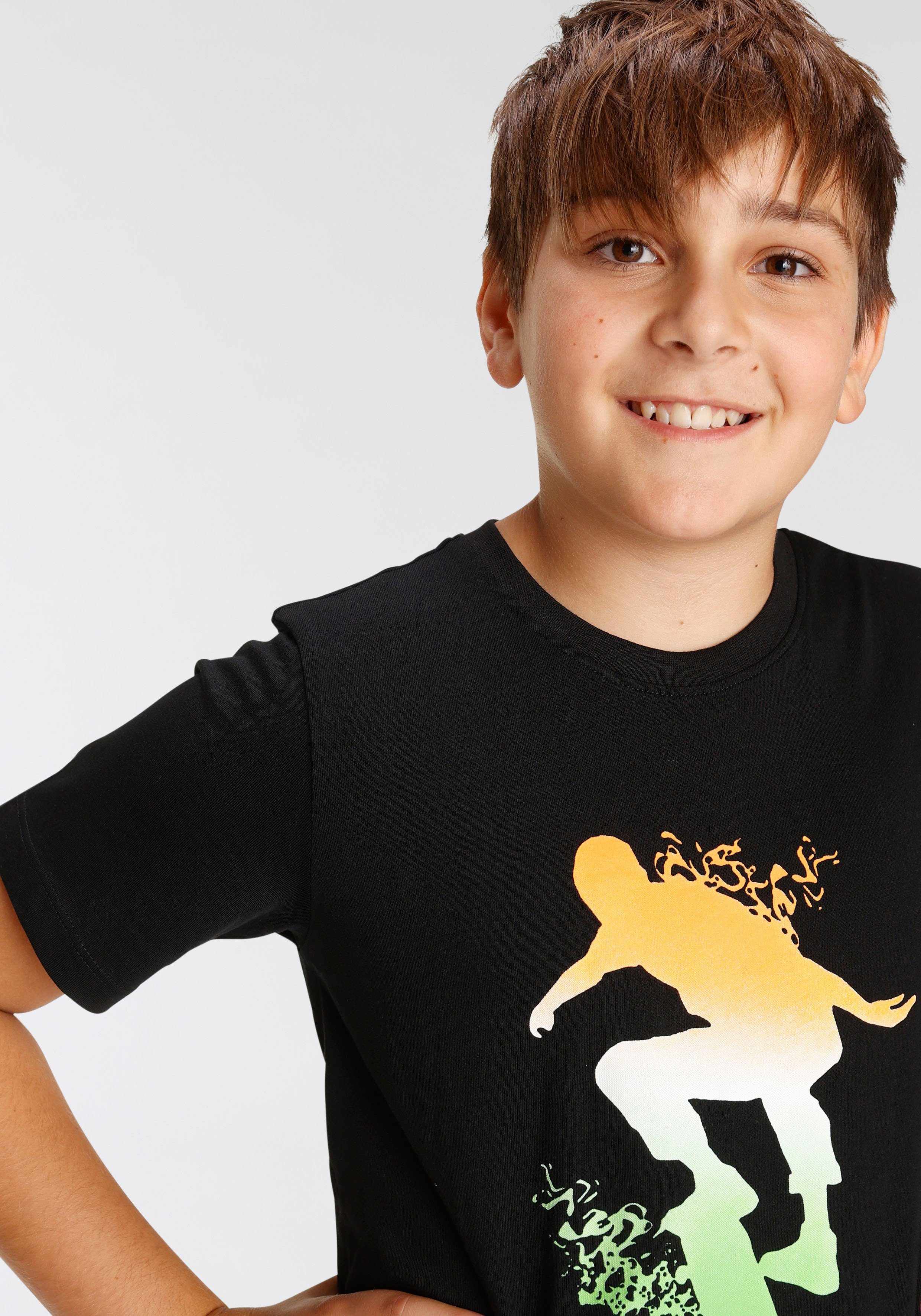 KIDSWORLD T-shirt Skating Korte mouwen, basic pasvorm, bedrukt, ronde hals