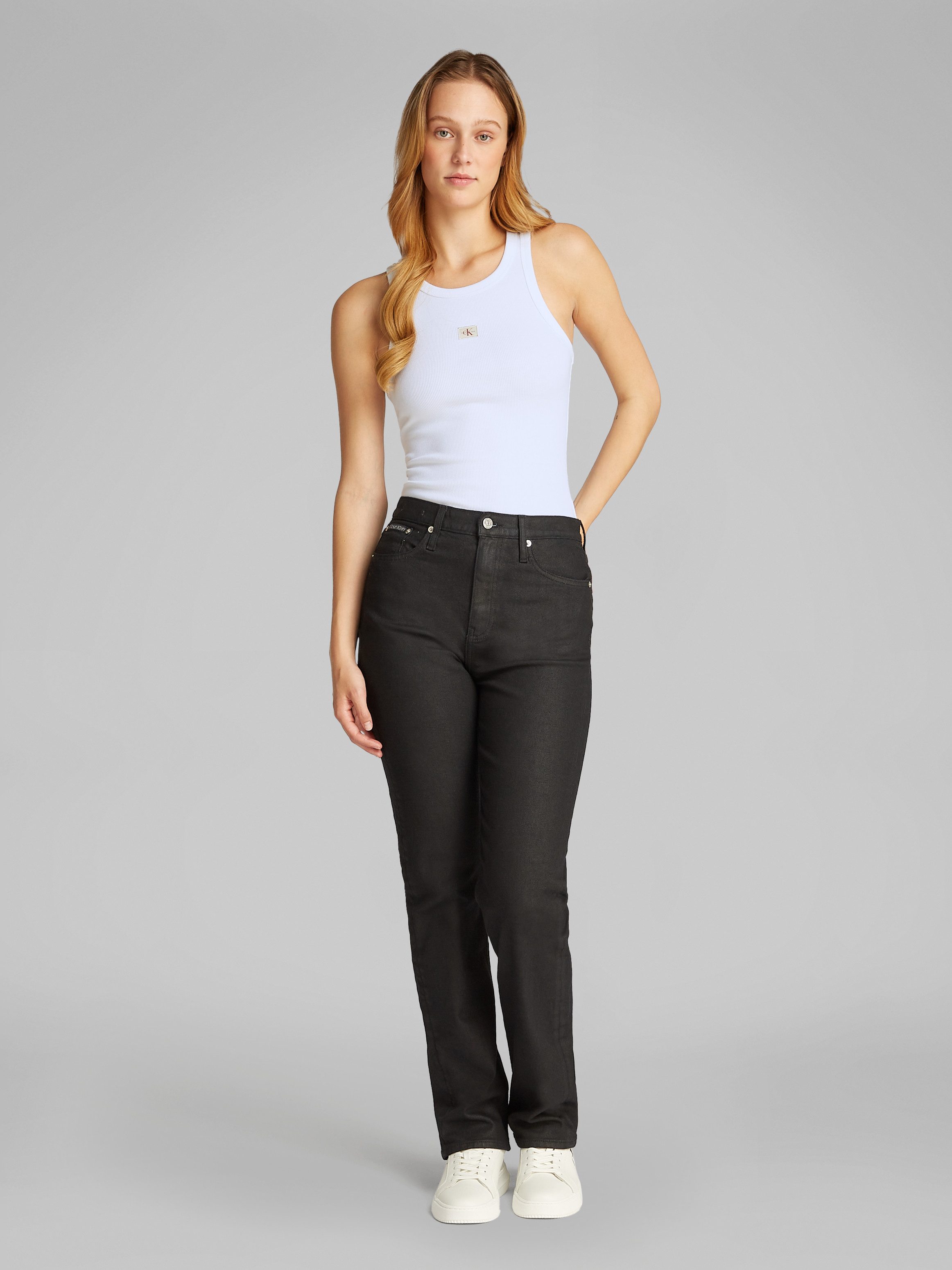 Calvin Klein Tanktop WOVEN LABEL RIB TANK TOP