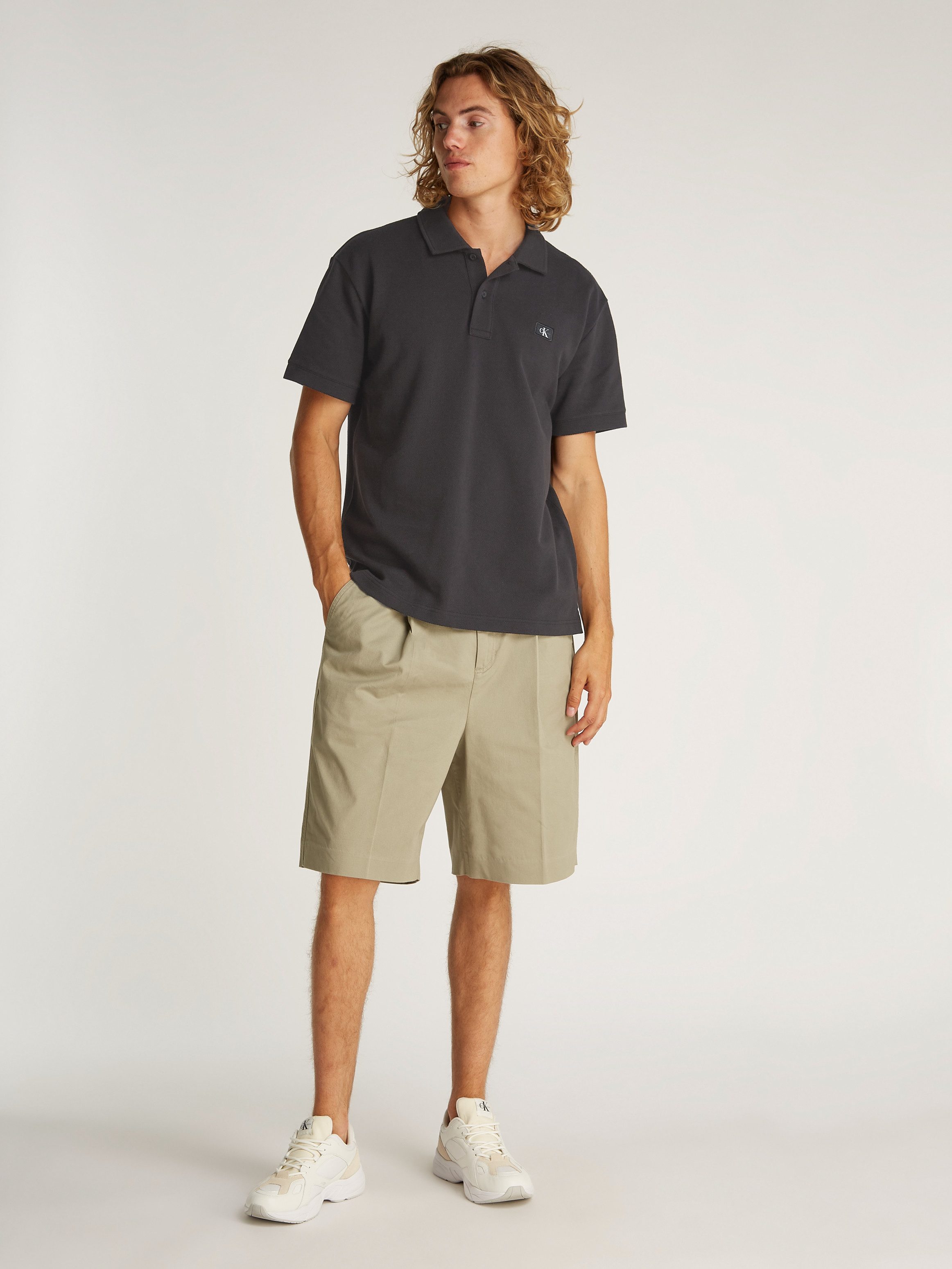 Calvin Klein Poloshirt WOVEN LABEL POLO