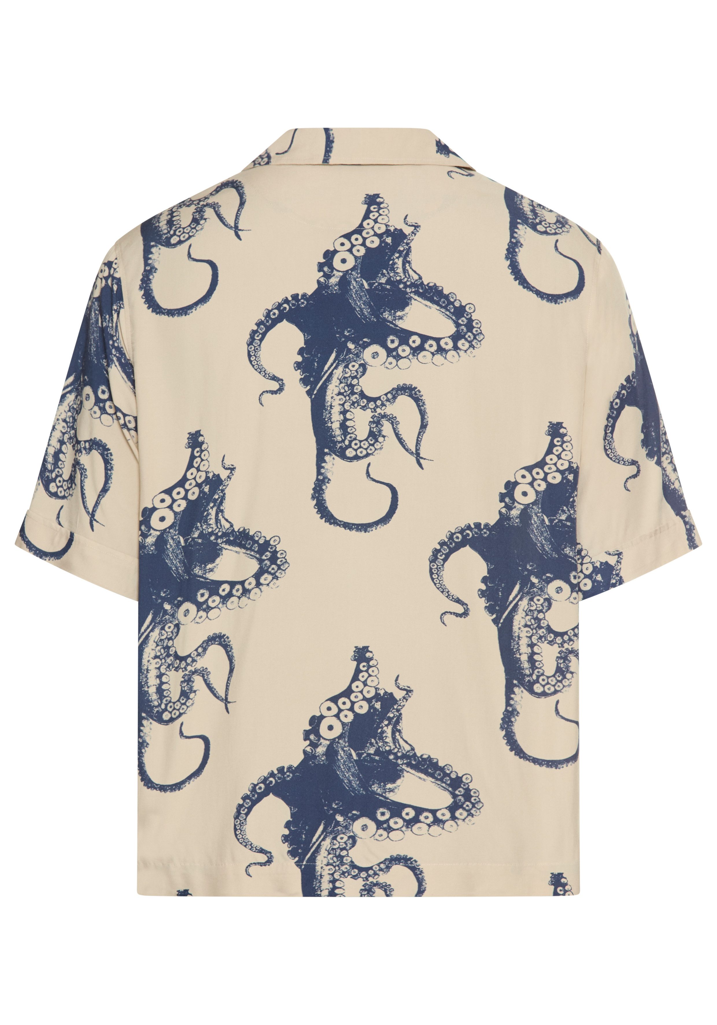 Boss Orange Overhemd met korte mouwen Lapisy met grote print van octopus