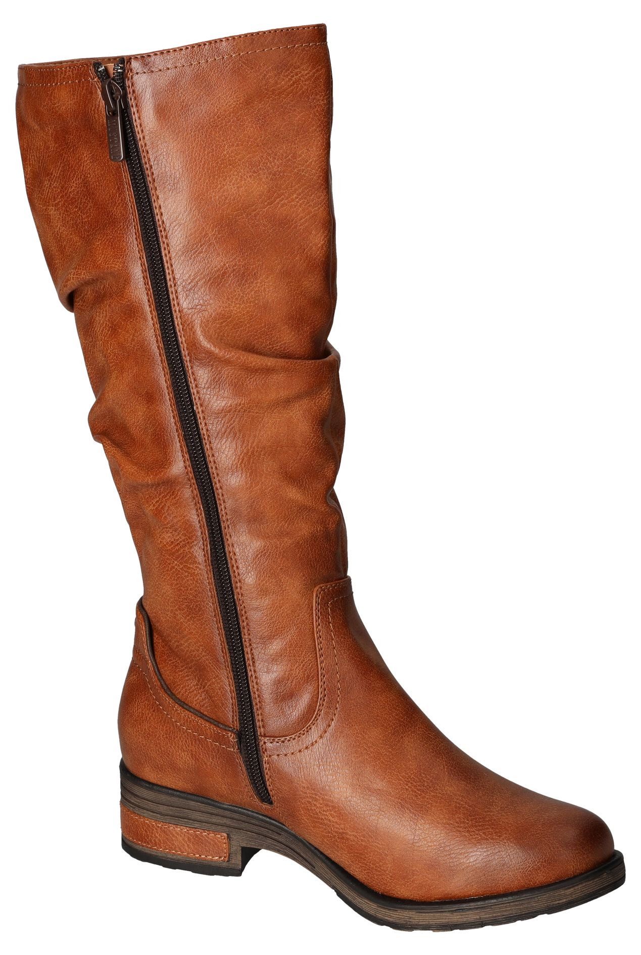 Mustang Shoes Winterlaarzen long shaft boots, block heel, with gathers at the slouchy shaft