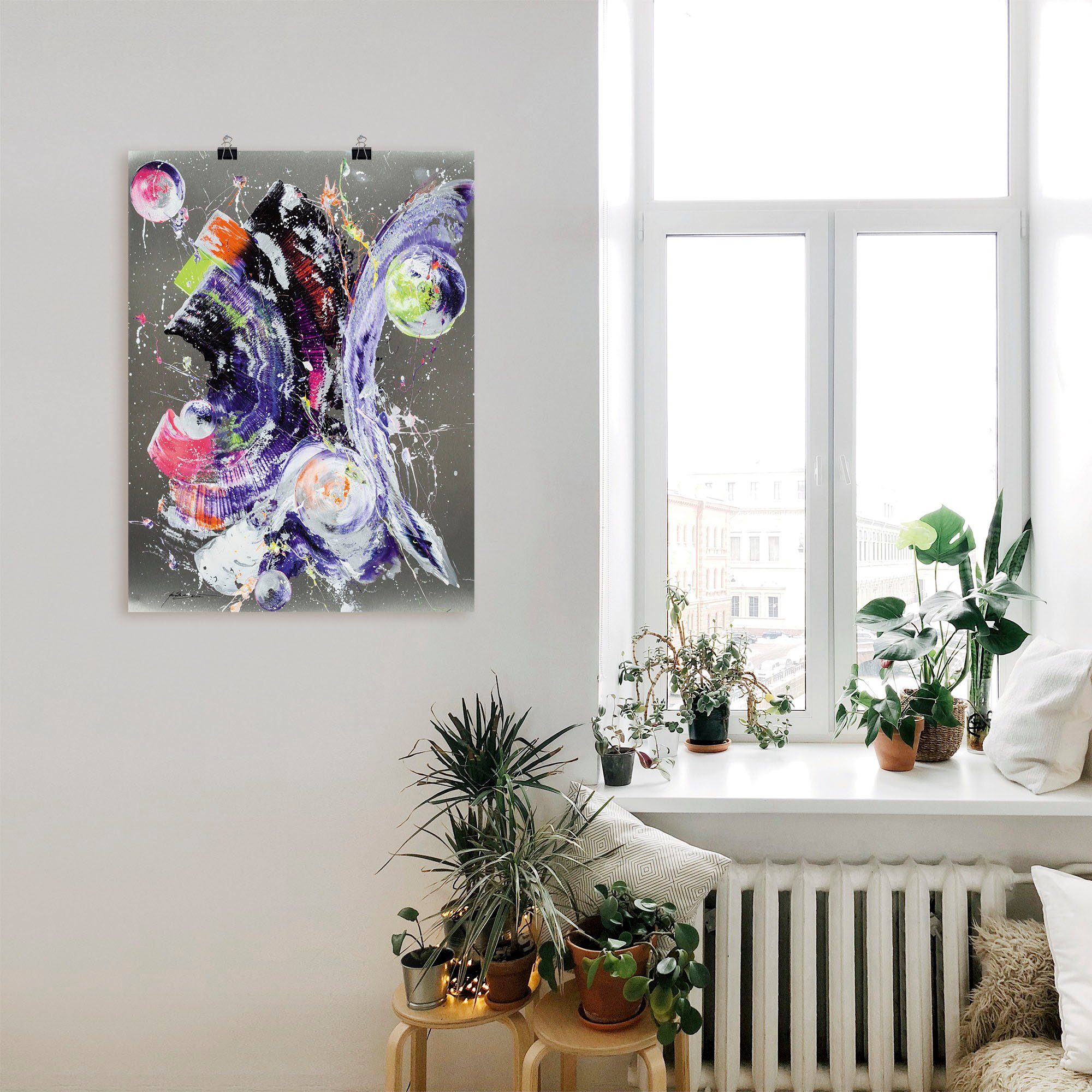 Artland Poster Abstractie XXIII als artprint van aluminium, artprint op linnen, muursticker of poster in verschillende maten