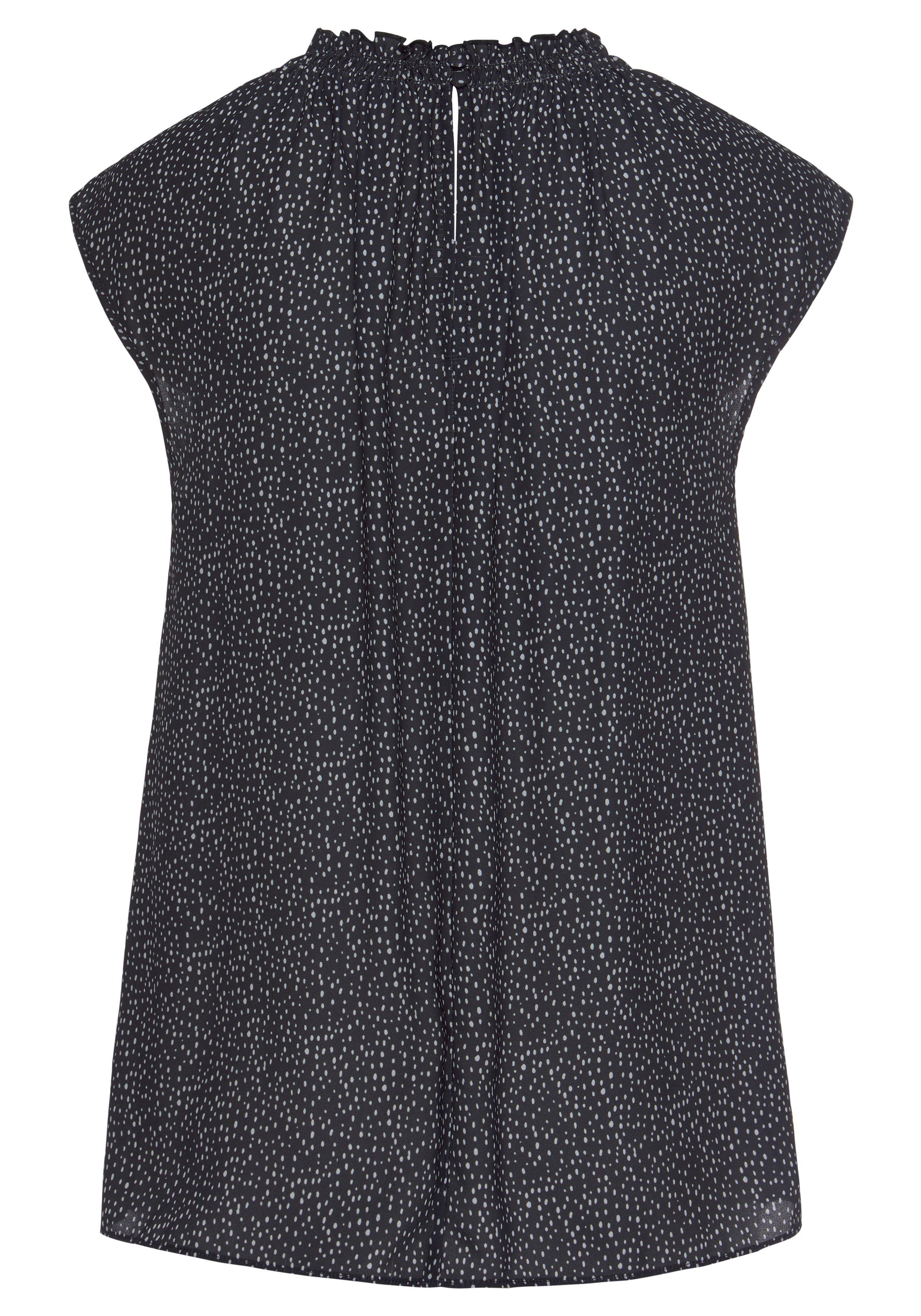 Lascana Blouse met korte mouwen met stippenprint, damesblouse, elegant
