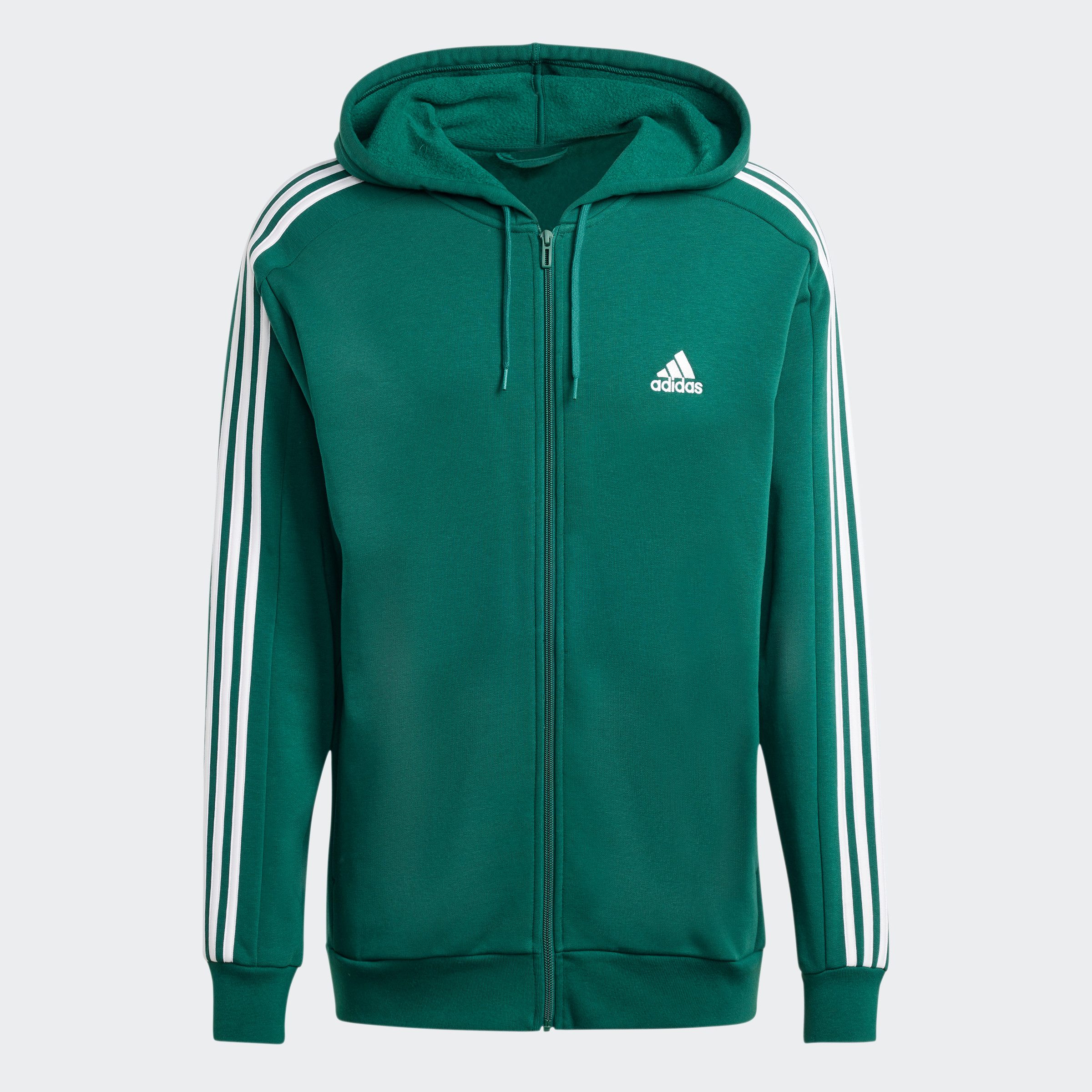 adidas Sportswear Capuchonsweatvest ESSENTIALS 3-STRIPES CAPUCHONJACK comfortabel materiaal van katoenmix (1-delig)
