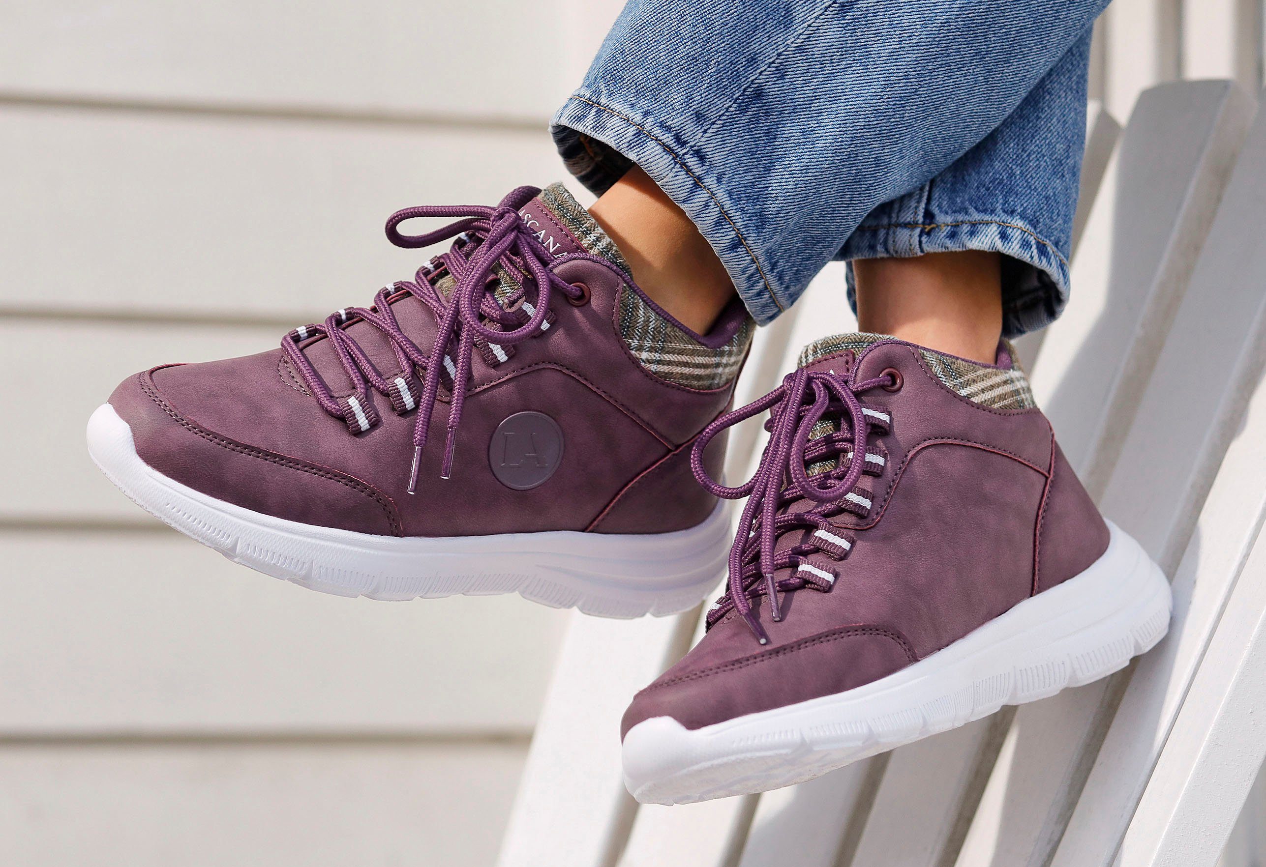 Lascana Sneakers met lichte zool, outdoorschoen, vrijetijdsschoen, trekking boots, vegan
