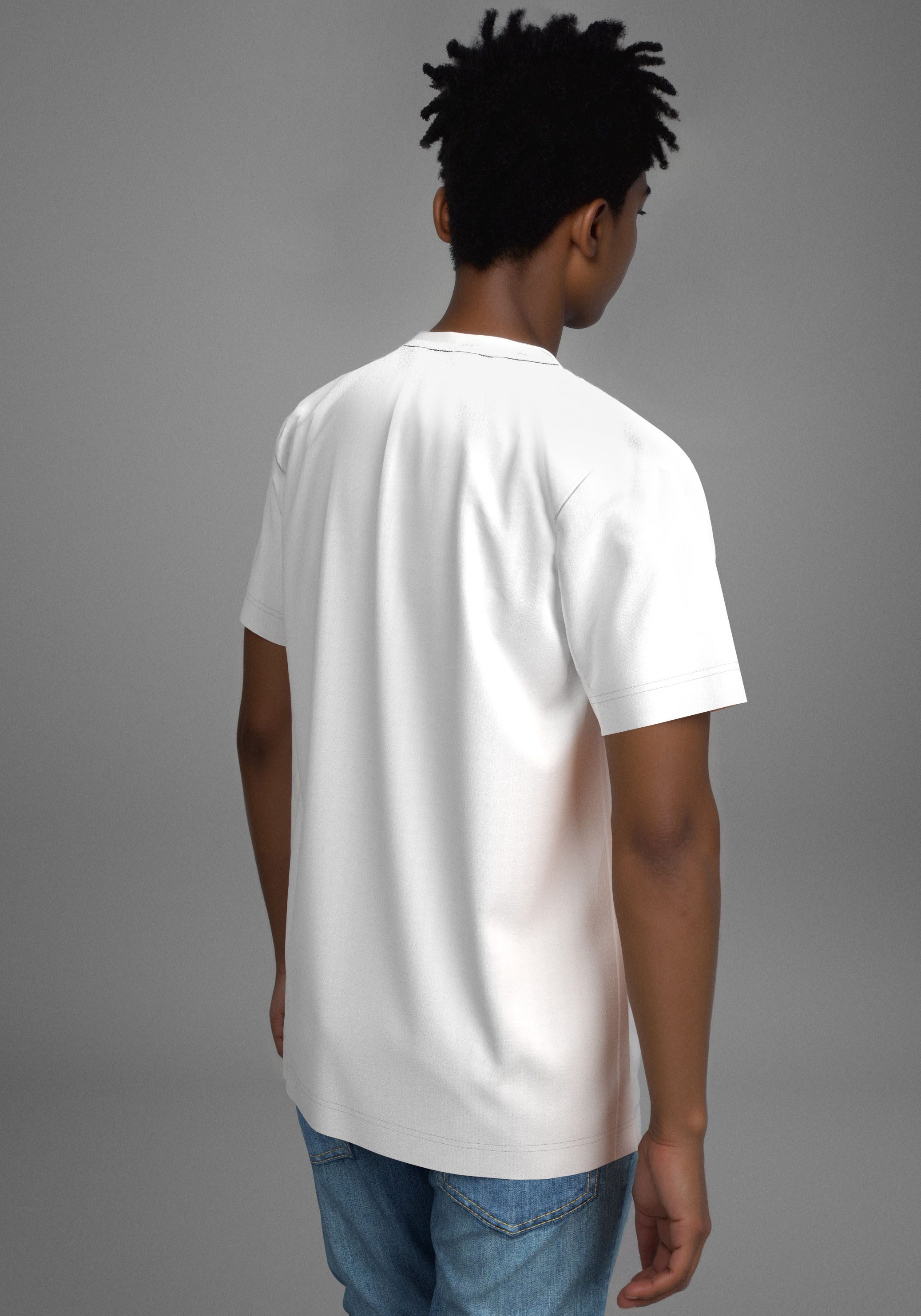 H.I.S T-shirt 2 T-shirts met logo-opdruk (set, 2-delig)