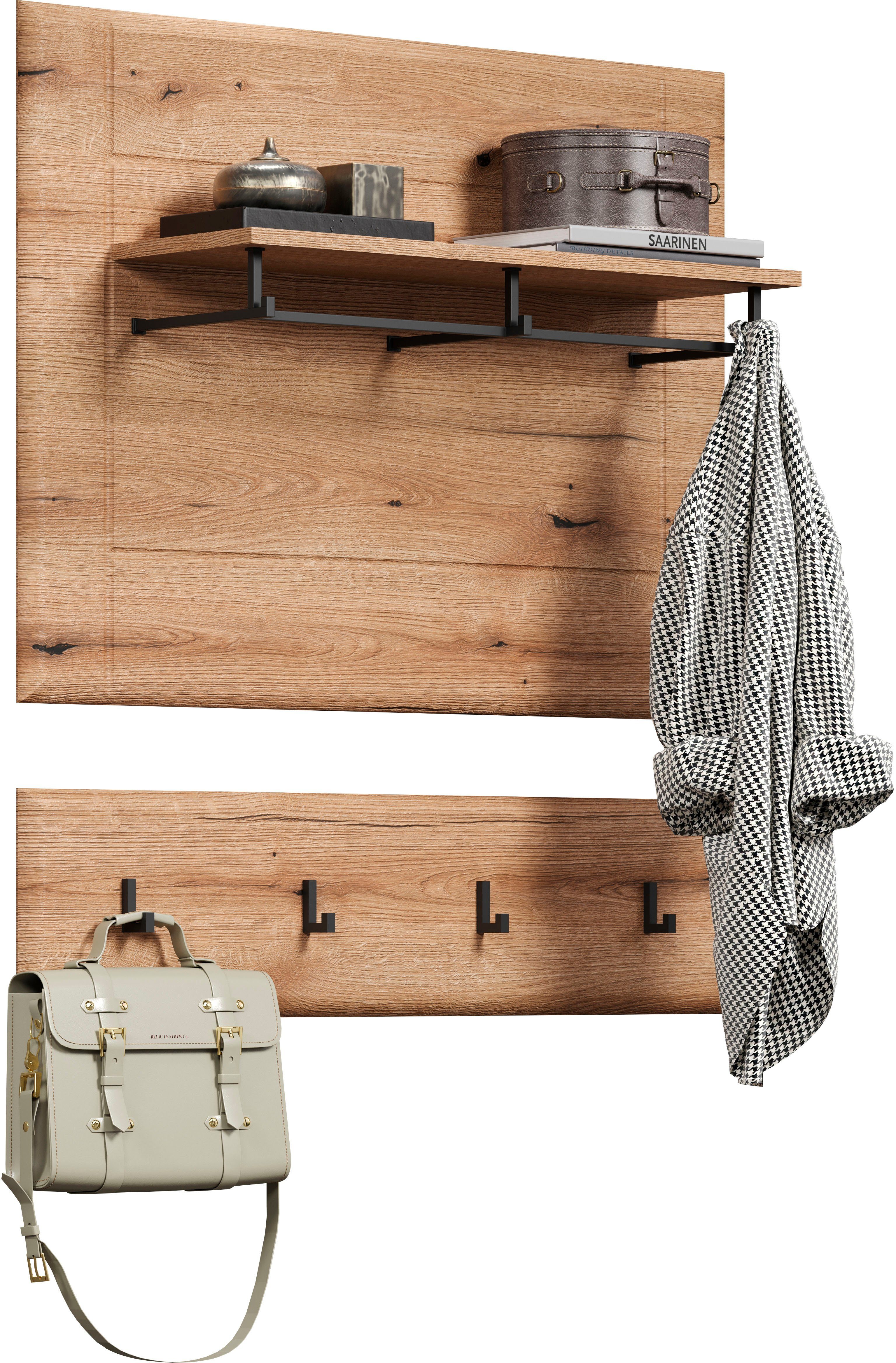 INOSIGN Wandrek Graz Afmetingen (B/H/D in cm): (91/70/26) - kleur: wit hoogglans en eik (1 stuk)