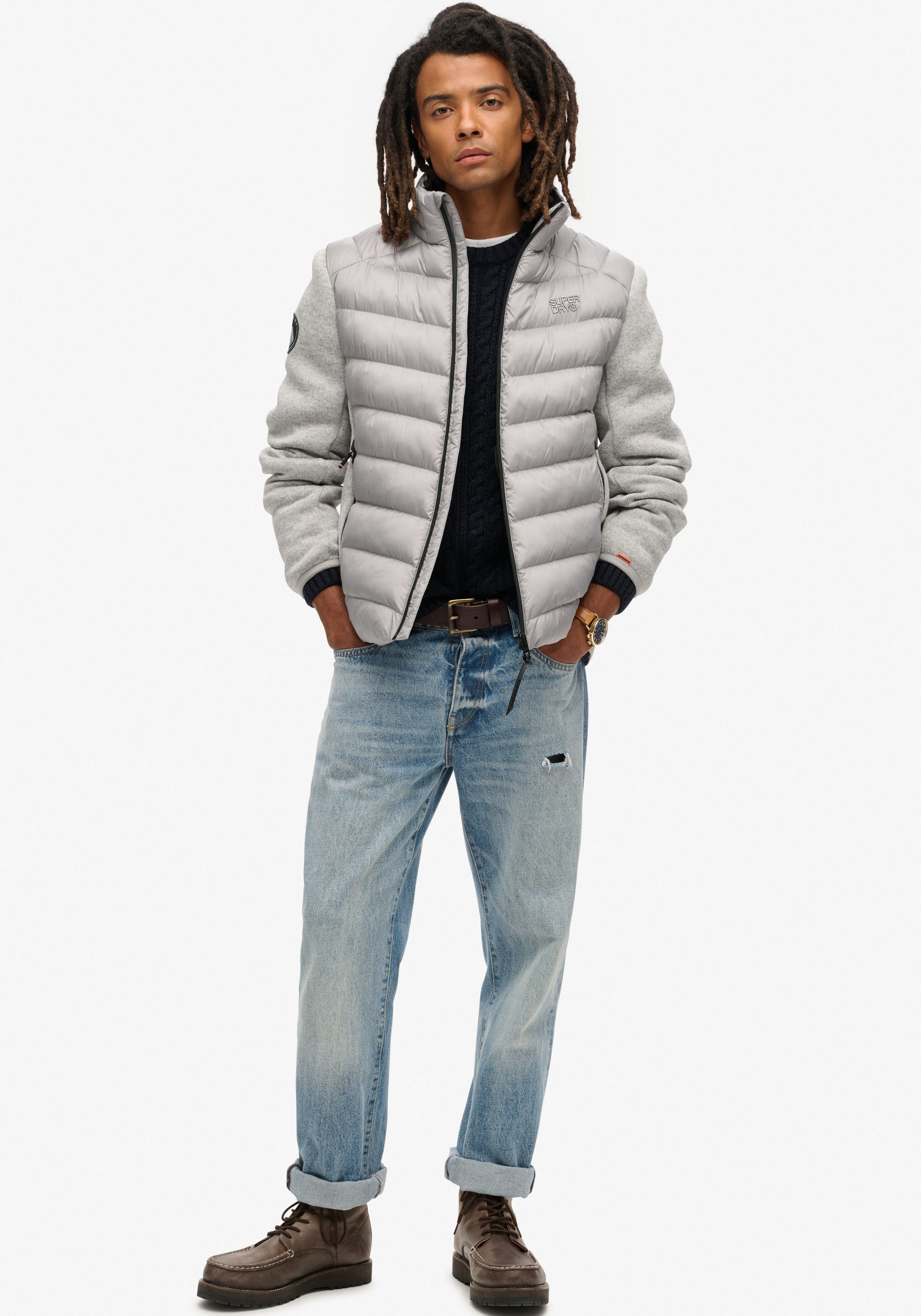 Superdry Gewatteerde jas STORM KNIT HYBRID PADDED JKT