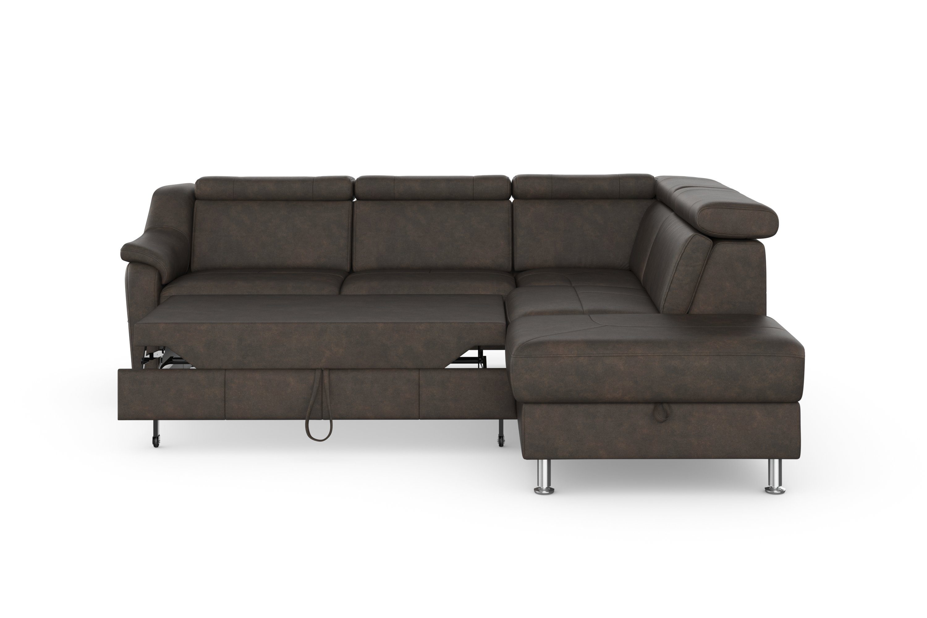 sit&more Hoekbank Freetown L-vorm met verstelbare hoofdsteun en comfortabele binnenvering