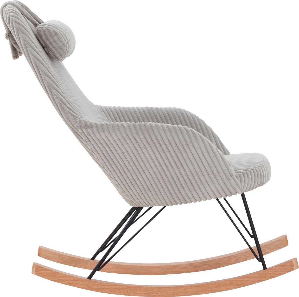 SalesFever Schommelstoel Bekleding in moderne corduroy-look