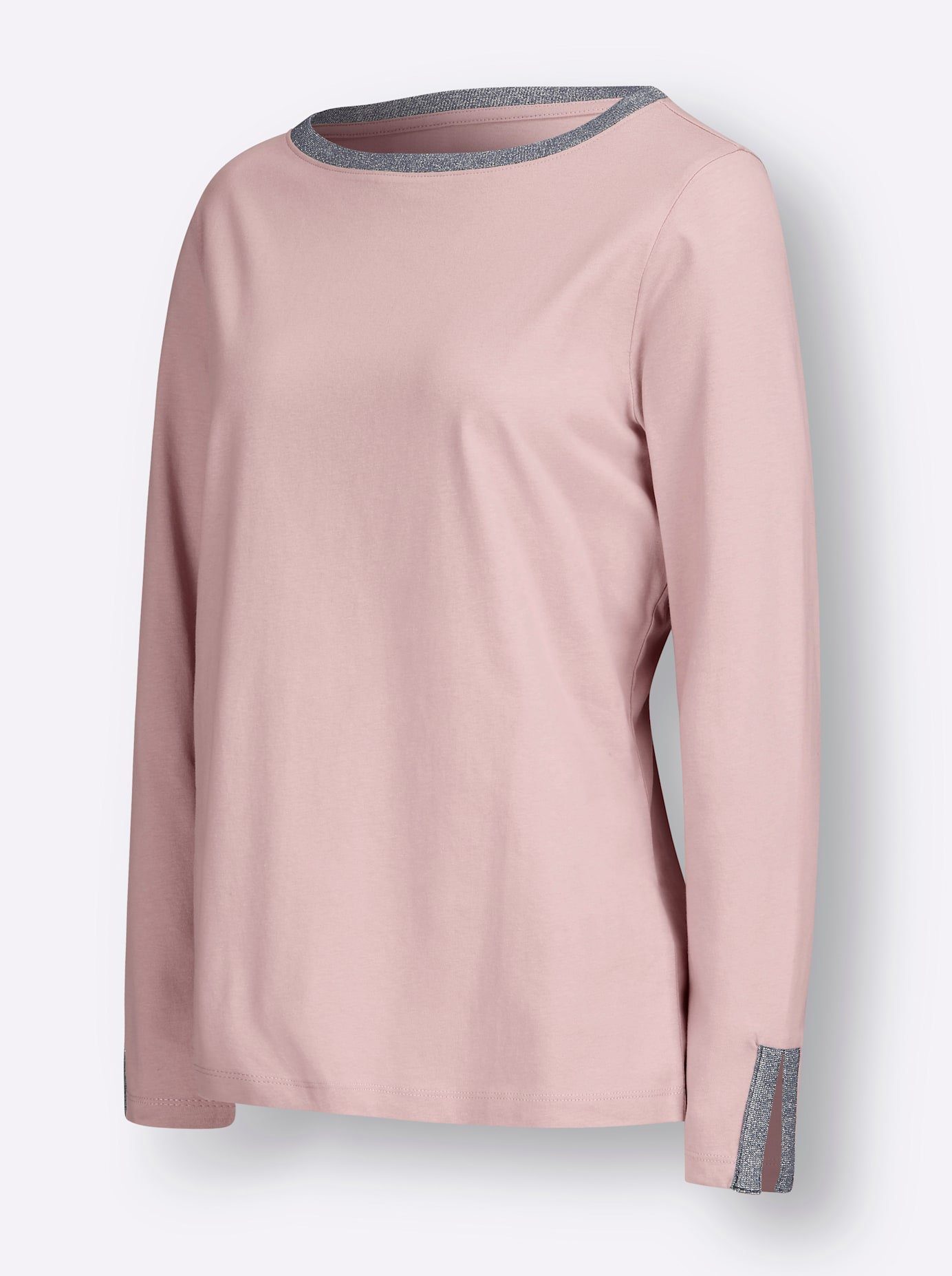 Classic Basics Shirt met lange mouwen U-Boot Shirt (1-delig)