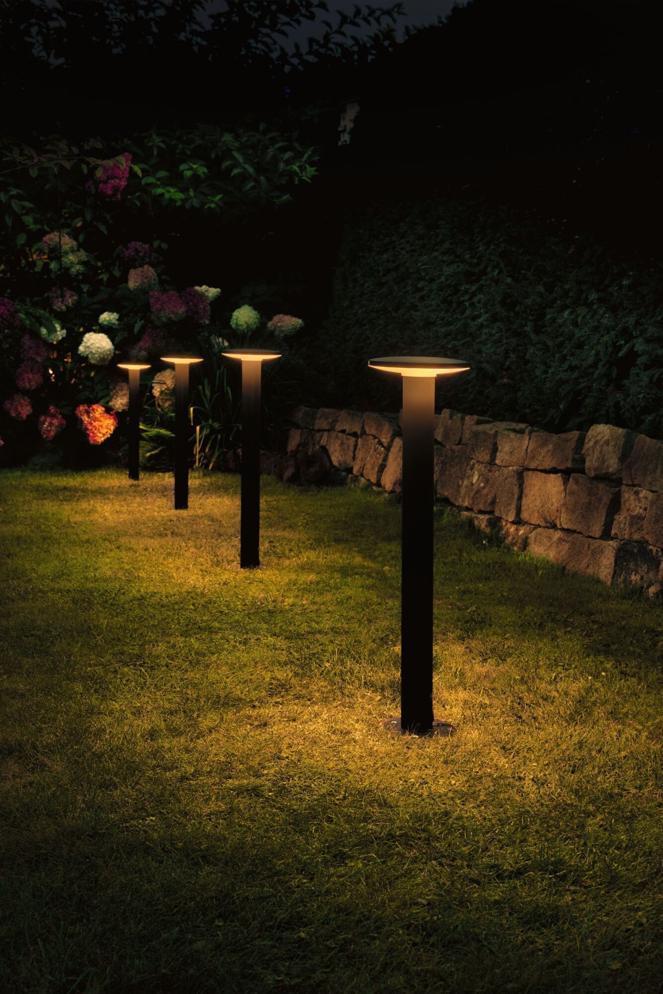 Paulmann Led-bolderlamp Plug & Shine Plaat Enkel lamp IP44 2200K 7W Antraciet (1 stuk)
