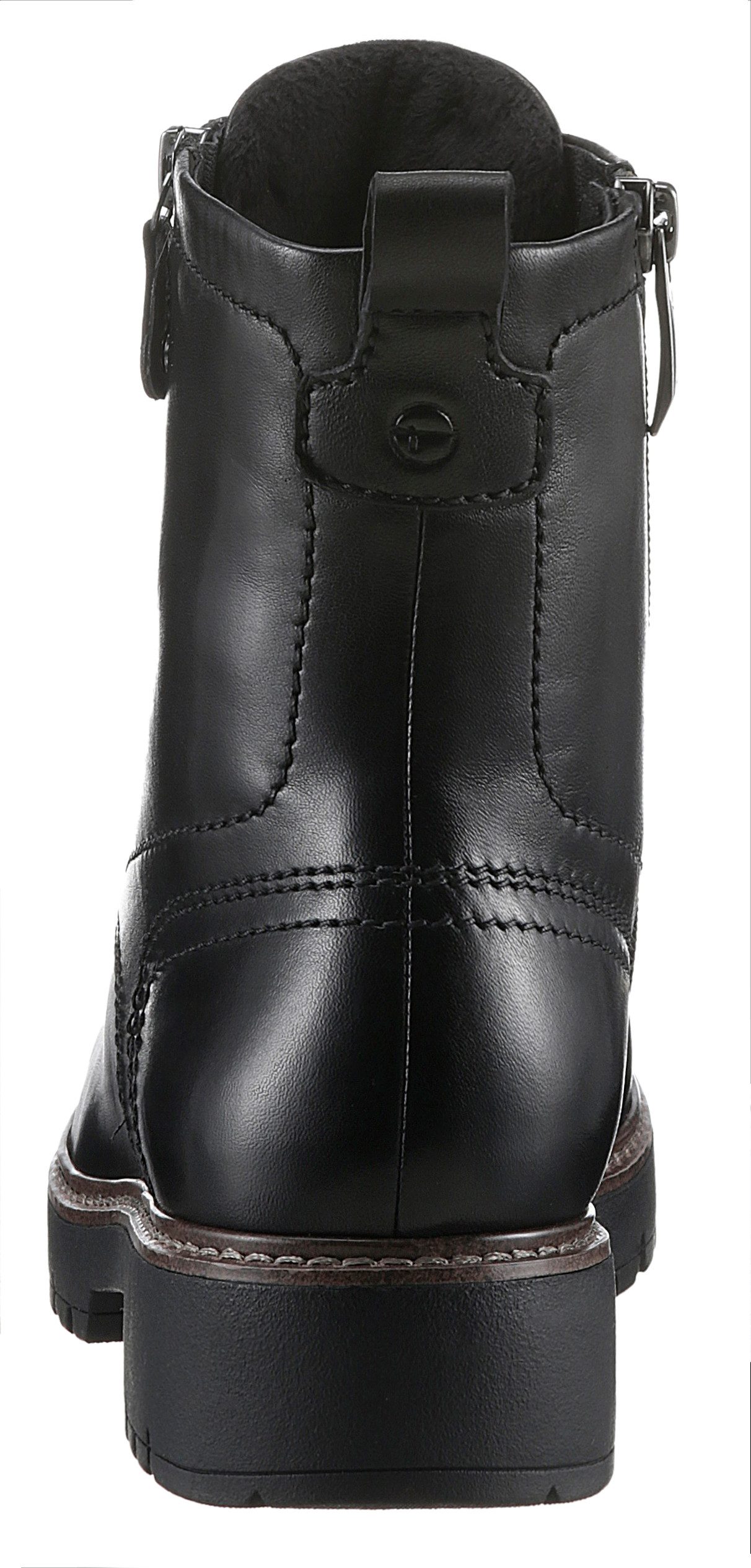 Tamaris Veterschoenen blokhak, veterschoen, combat-boots met contrast-raamnaad