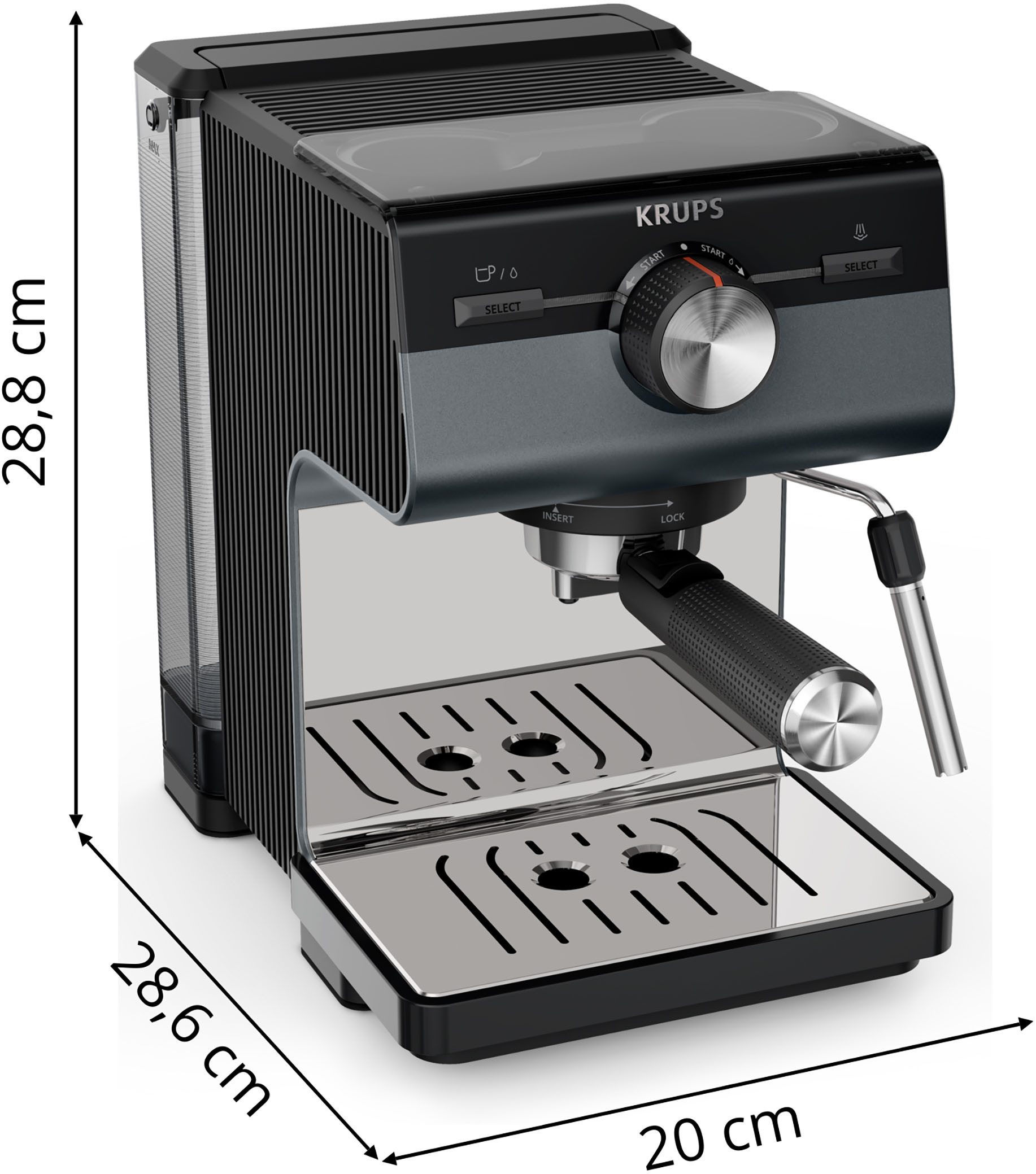 Krups Espressomachine XP384G Authentic+, Siebträger