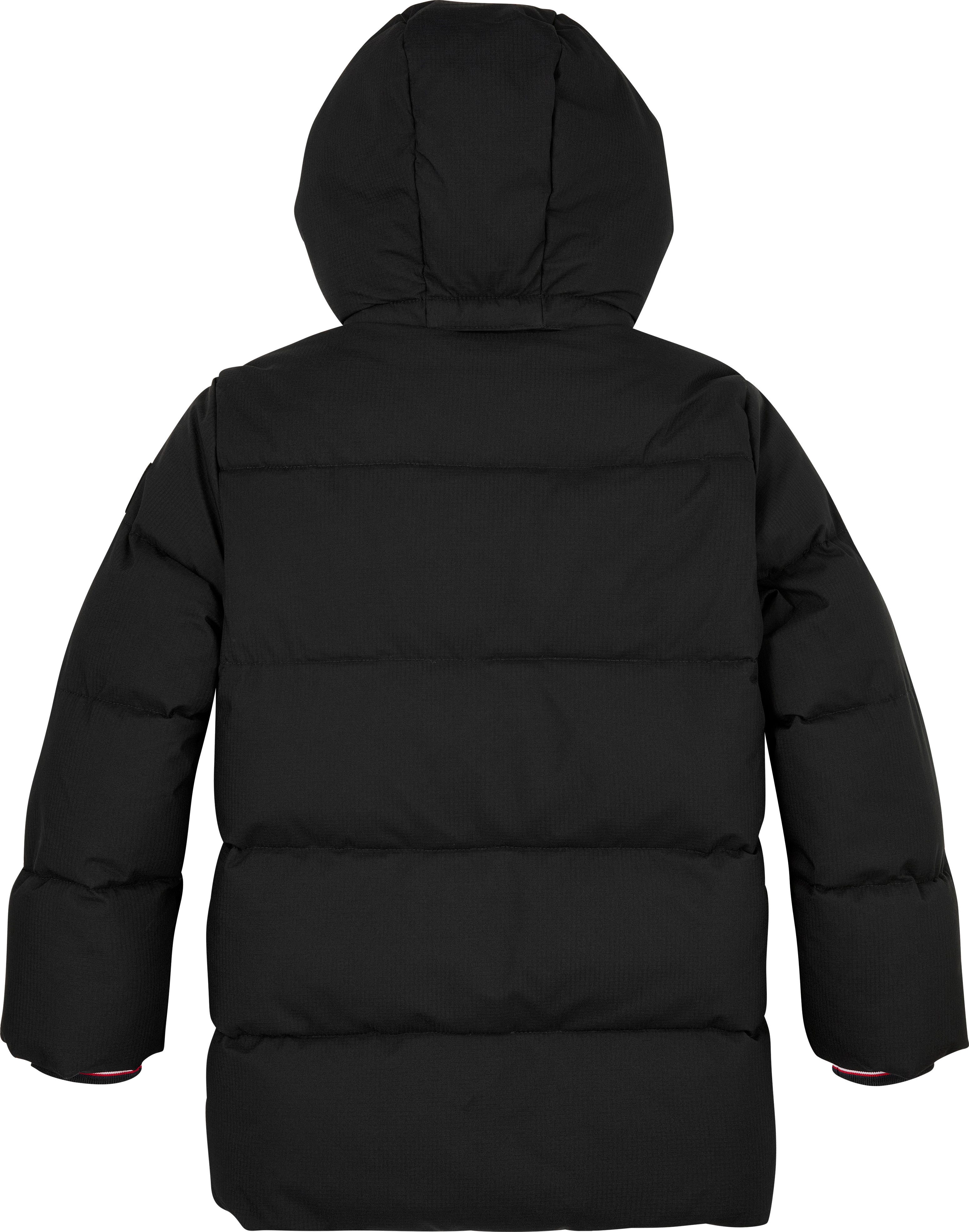 Tommy Hilfiger Gewatteerde jas MONOTYPE RIBSTOP PUFFER JACKET met contraststrepen, logo-inscriptie