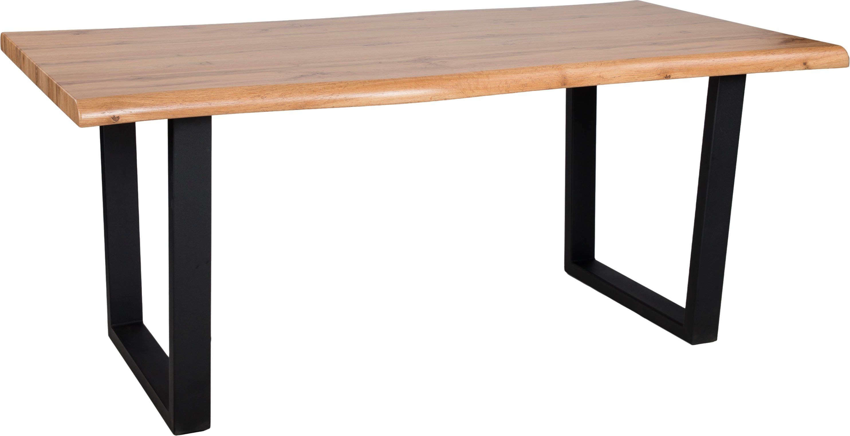Duo Collection Tafel met hout Tafel Thea Massief beugelonderstel van metaal, draagvermogen tot 100 kg
