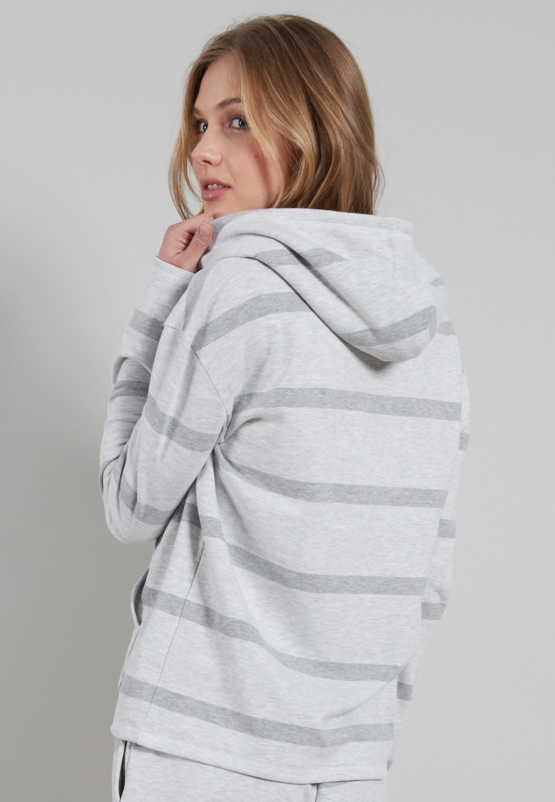 Tom Tailor Hoodie Manilla met opvallende streepprint