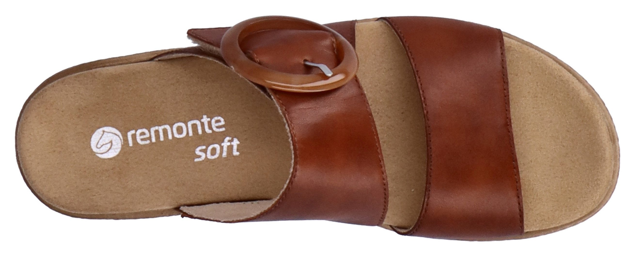 Remonte Slippers , sleehak, zomerschoen, pantoffels met decoratieve gesp