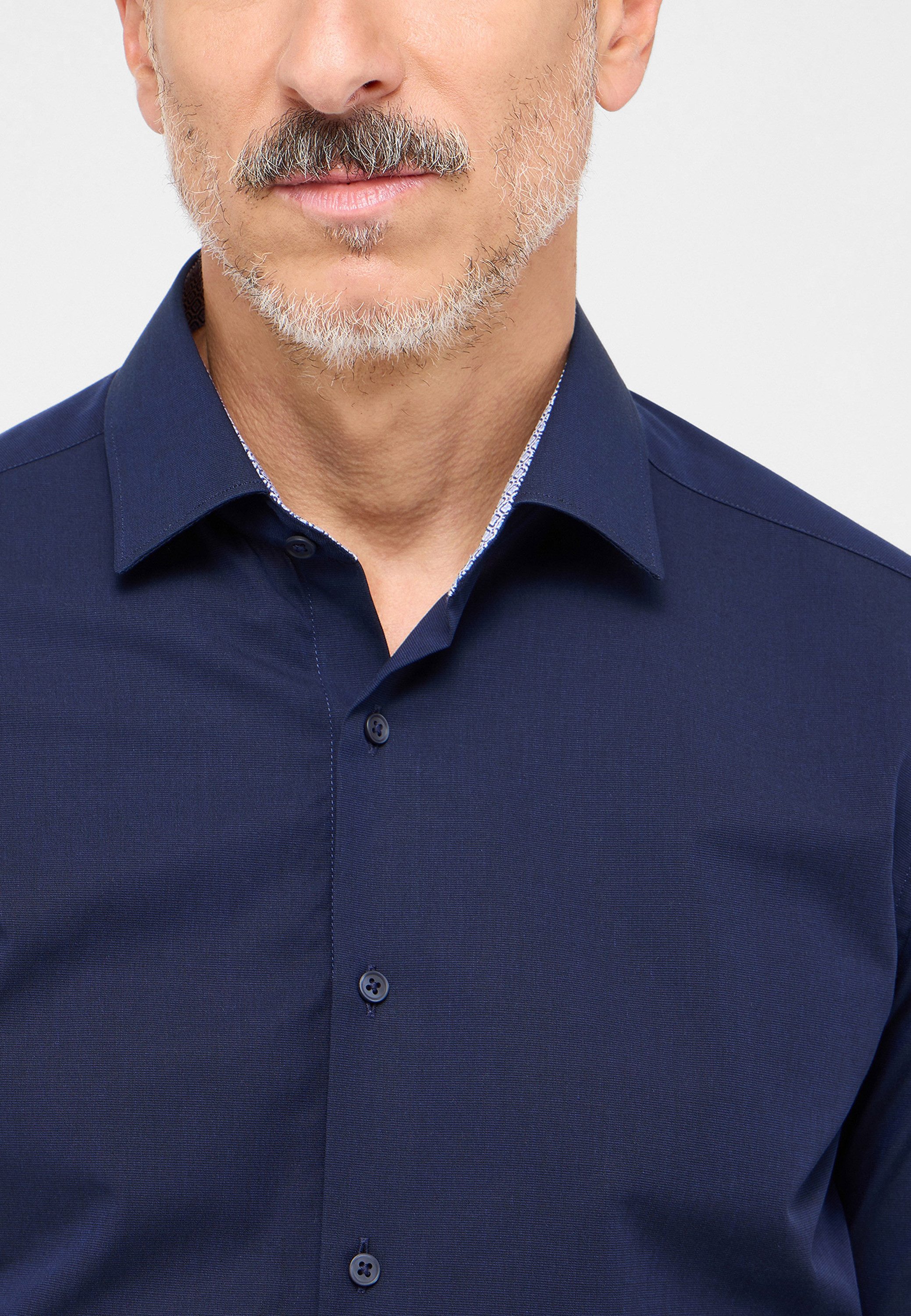 Eterna Overhemd met lange mouwen Slim fit NON IRON (strijkvrij)