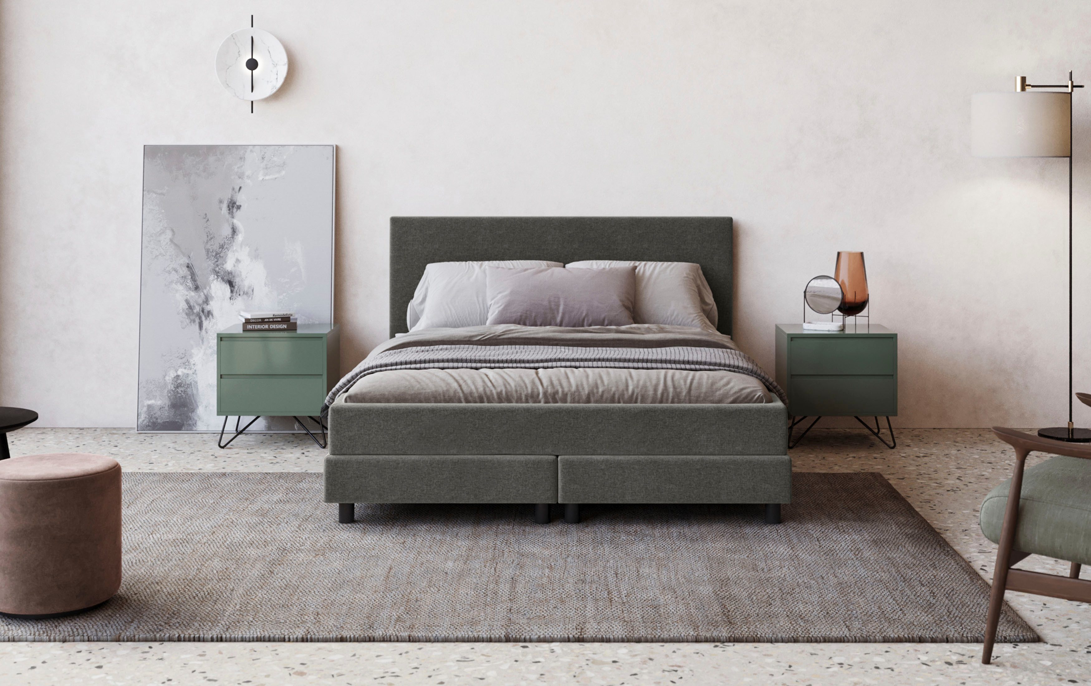 COTTA Boxspring Andorra incl. topper, verkrijgbaar in verschillende breedtes