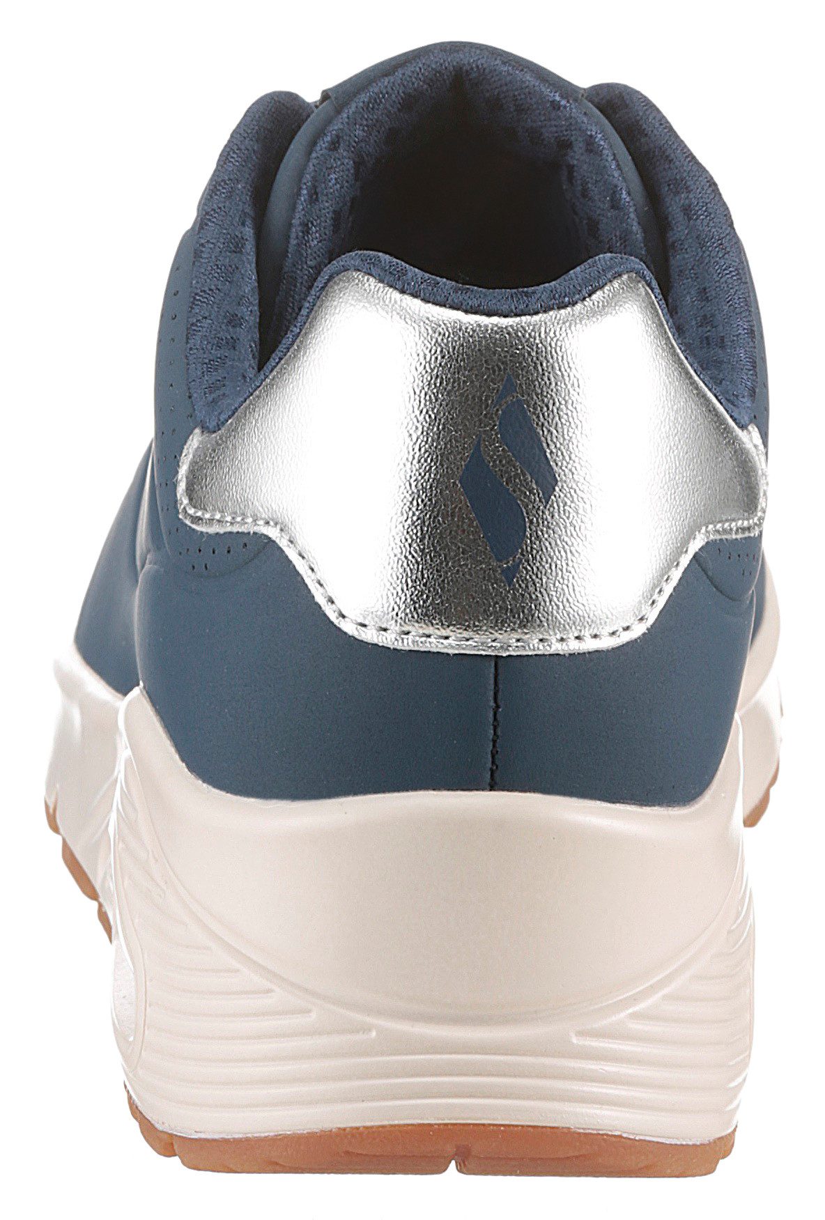 Skechers Slip-on sneakers UNO SHIMMER AWAY Slipper, vrijetijdsschoen, plateau sneaker met modieuze sleehak