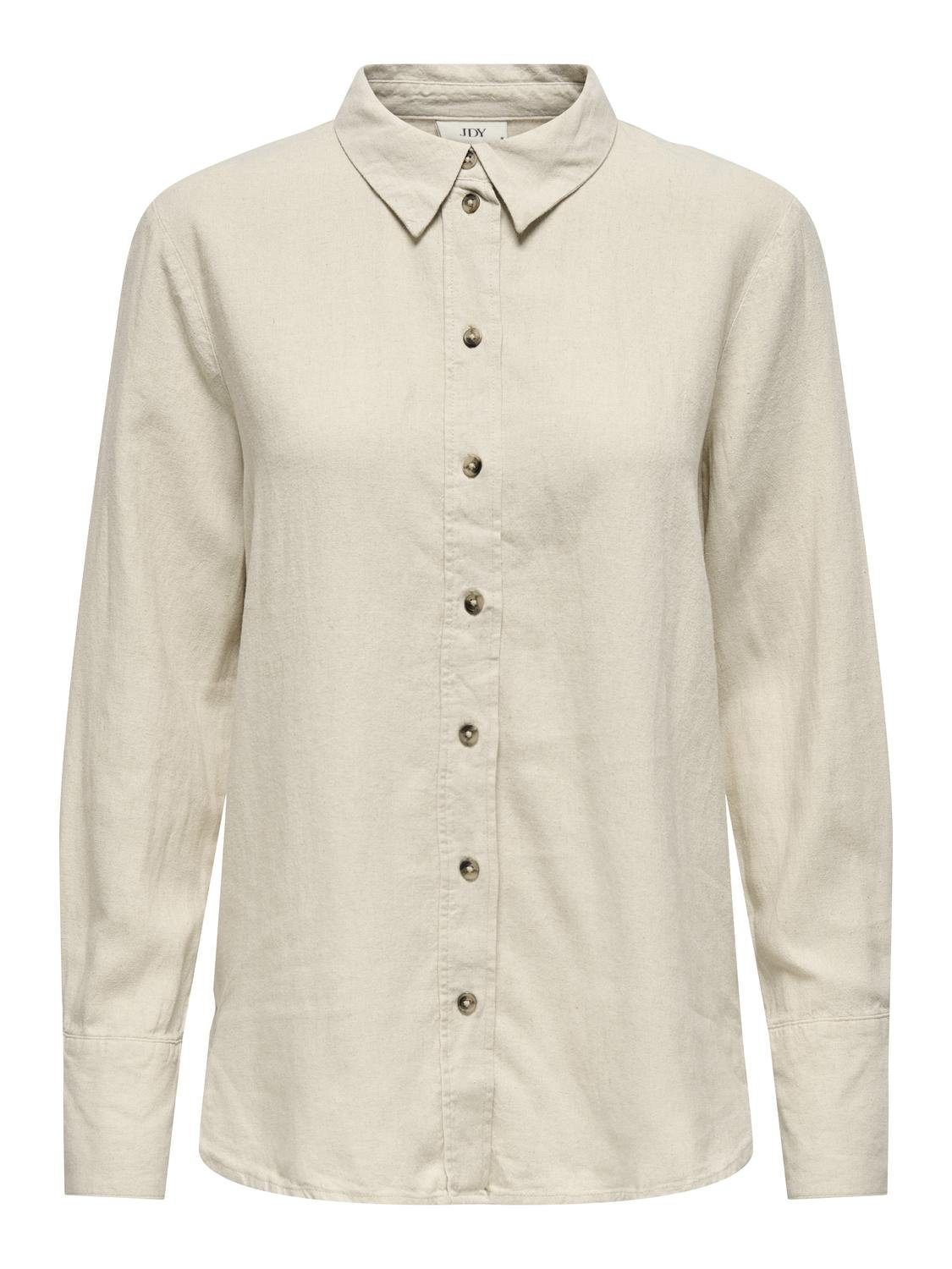 JDY Overhemdblouse JDYSAY L/S LINEN LOOSE SHIRT WVN NOOS