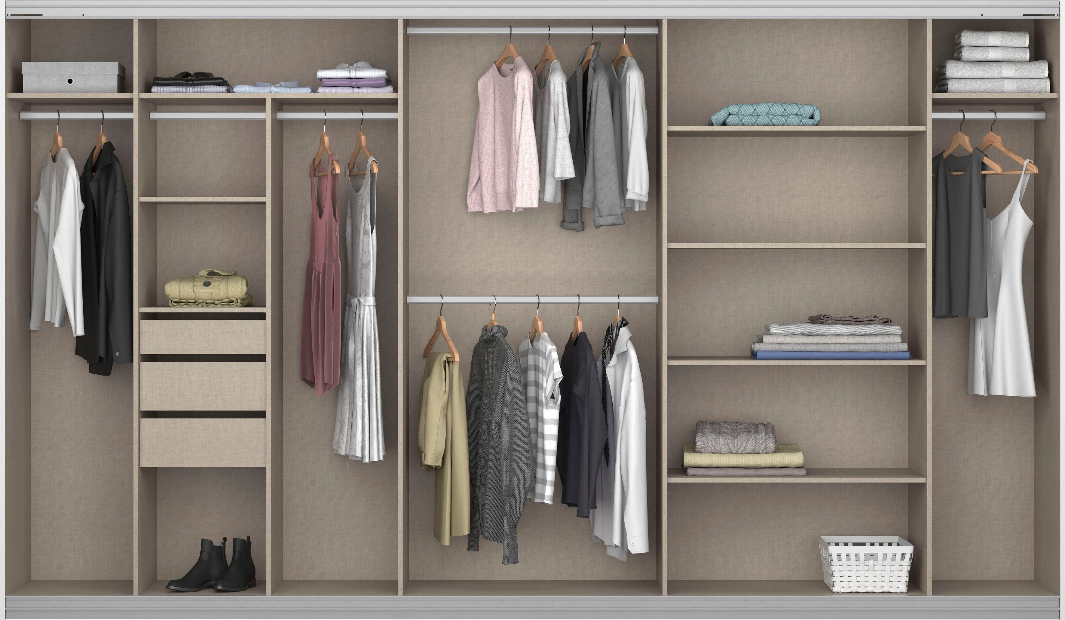 rauch Zweefdeurkast Kledingkast kast garderobe TOPSELLER OTELI incl. binnenindeling
