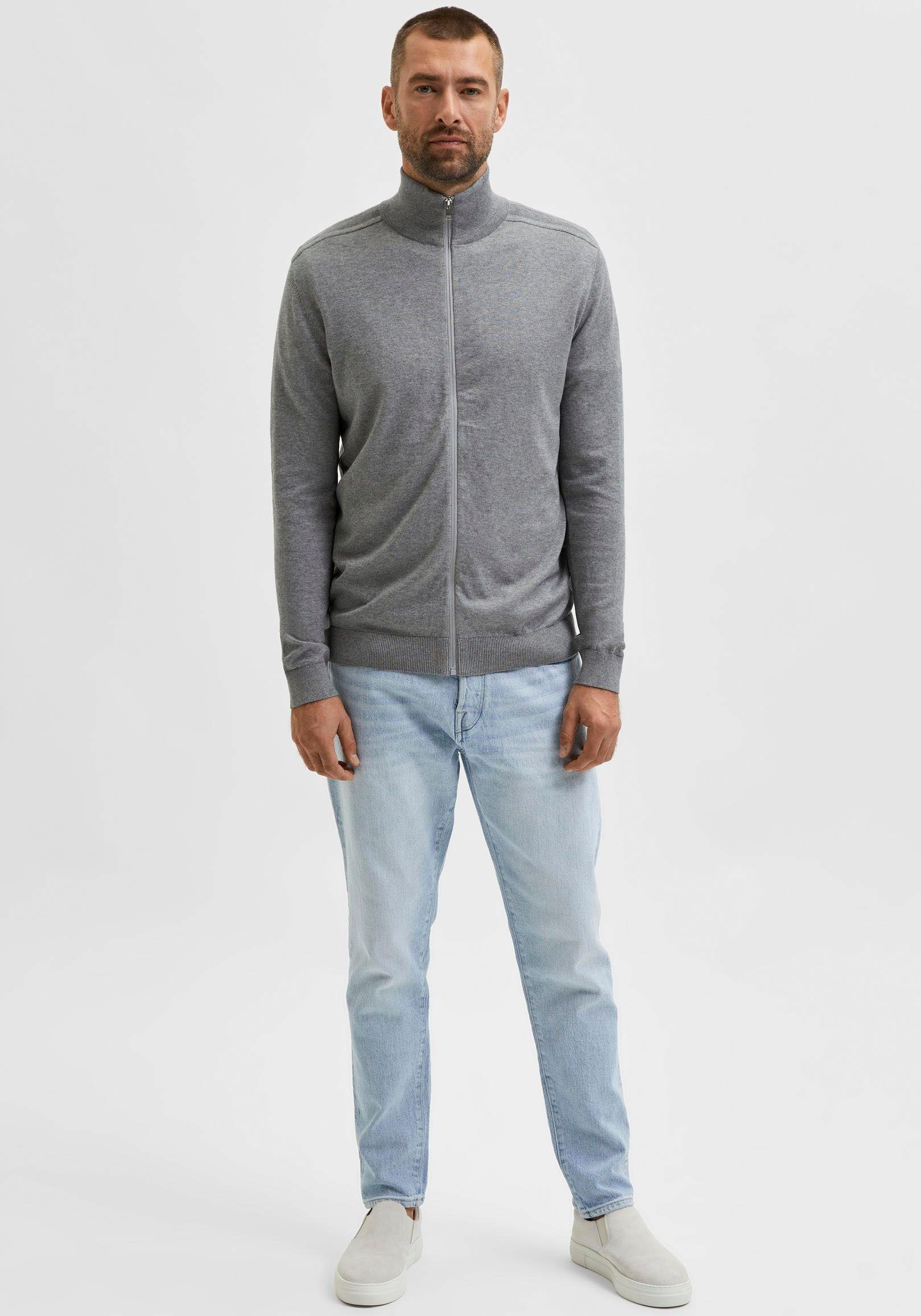 SELECTED HOMME Vest SLHBERG FULL ZIP CARDIGAN NOOS