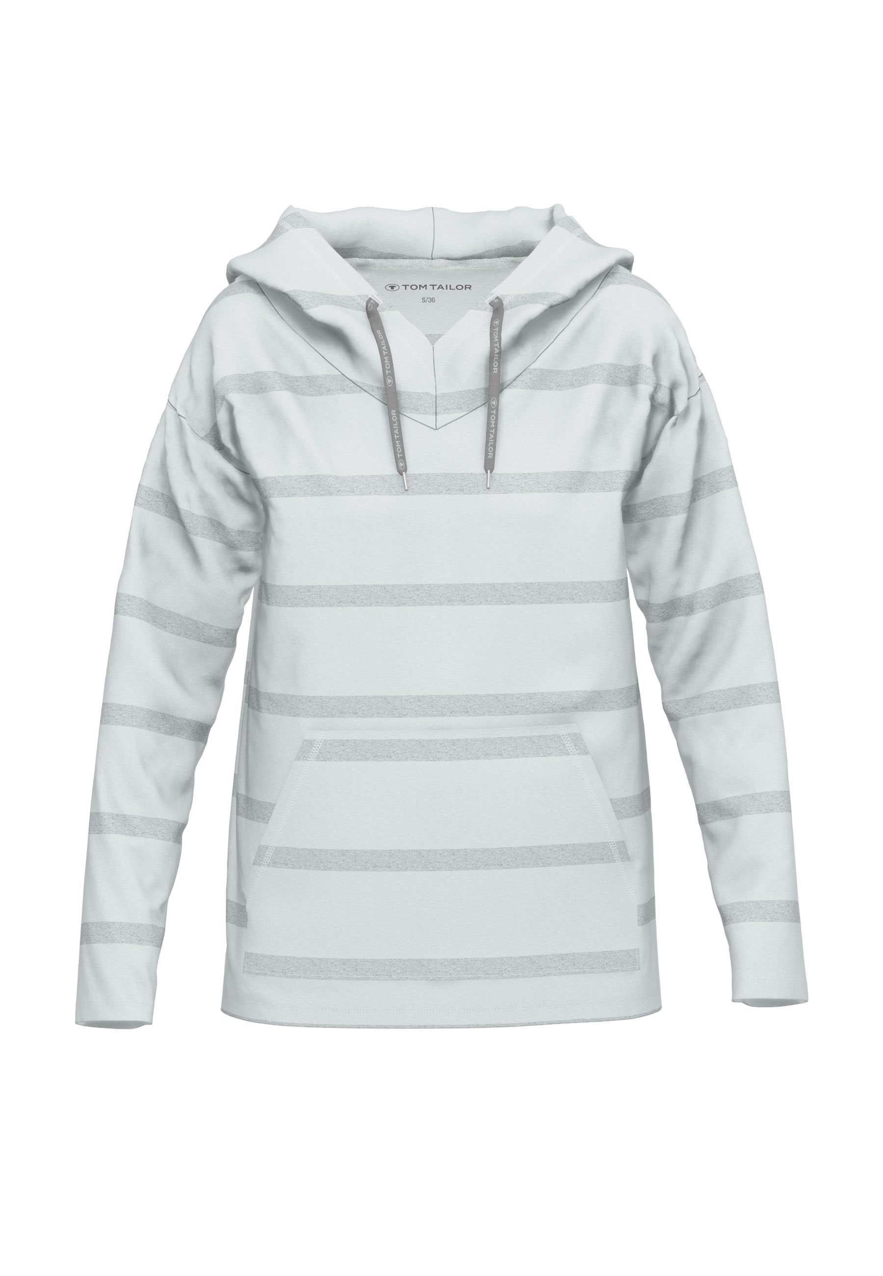 Tom Tailor Hoodie Manilla met opvallende streepprint