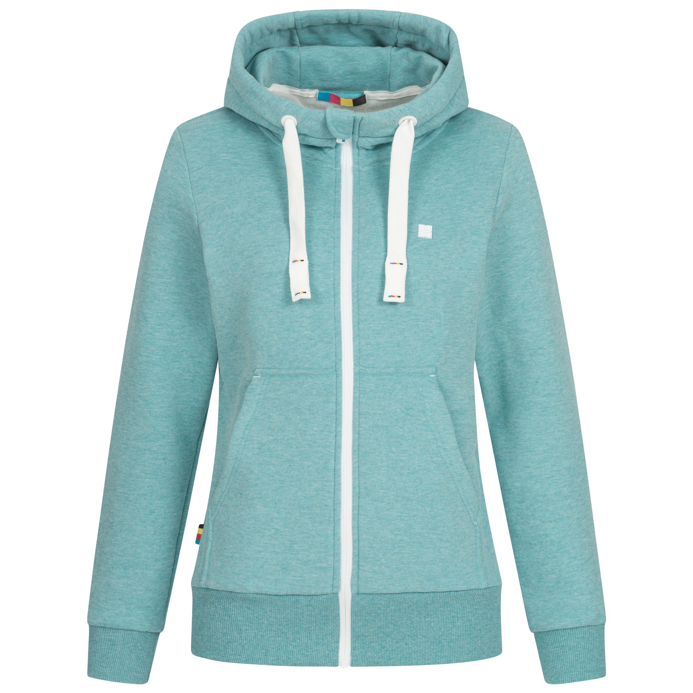 DEPROC Active Capuchonsweatvest FinjaCMYK II zachte fleecejack met kangoeroezak