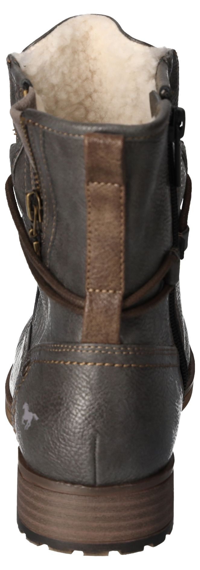 Mustang Shoes Winterlaarzen , blokhak, winterlaars, veterschoenen bezet met studs