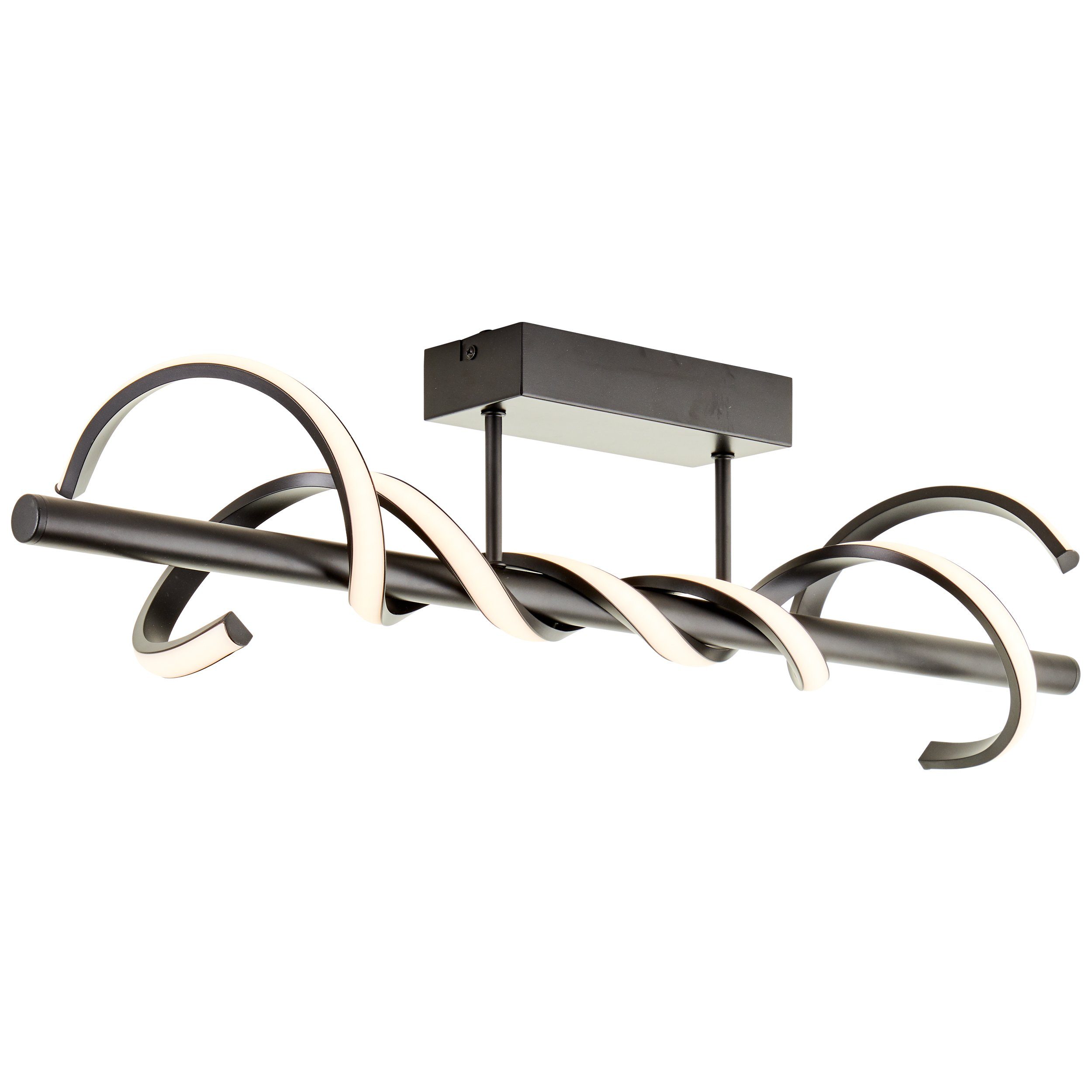 Brilliant Leuchten Led-plafondlamp Amalie Breedte 76 cm, 2100 lm, metaal/kunststof, zwart